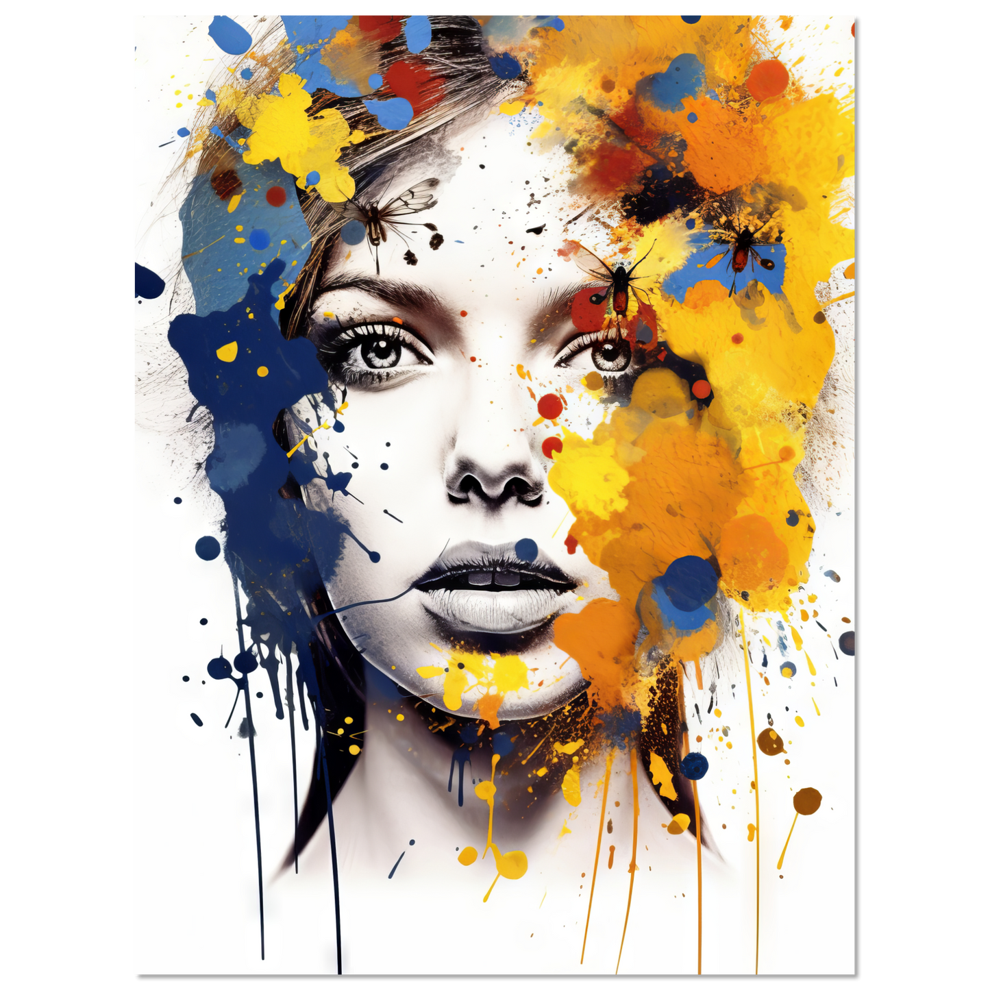 Woman butterflies pop art (POP31)
