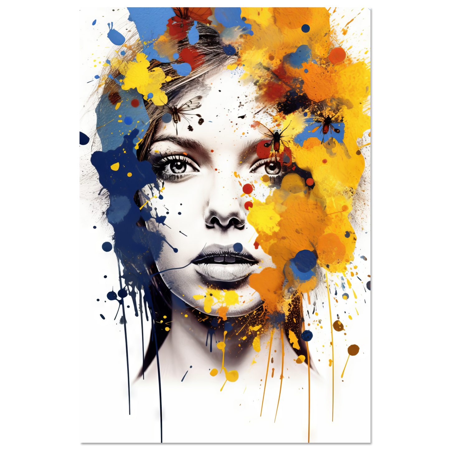 Woman butterflies pop art (POP31)