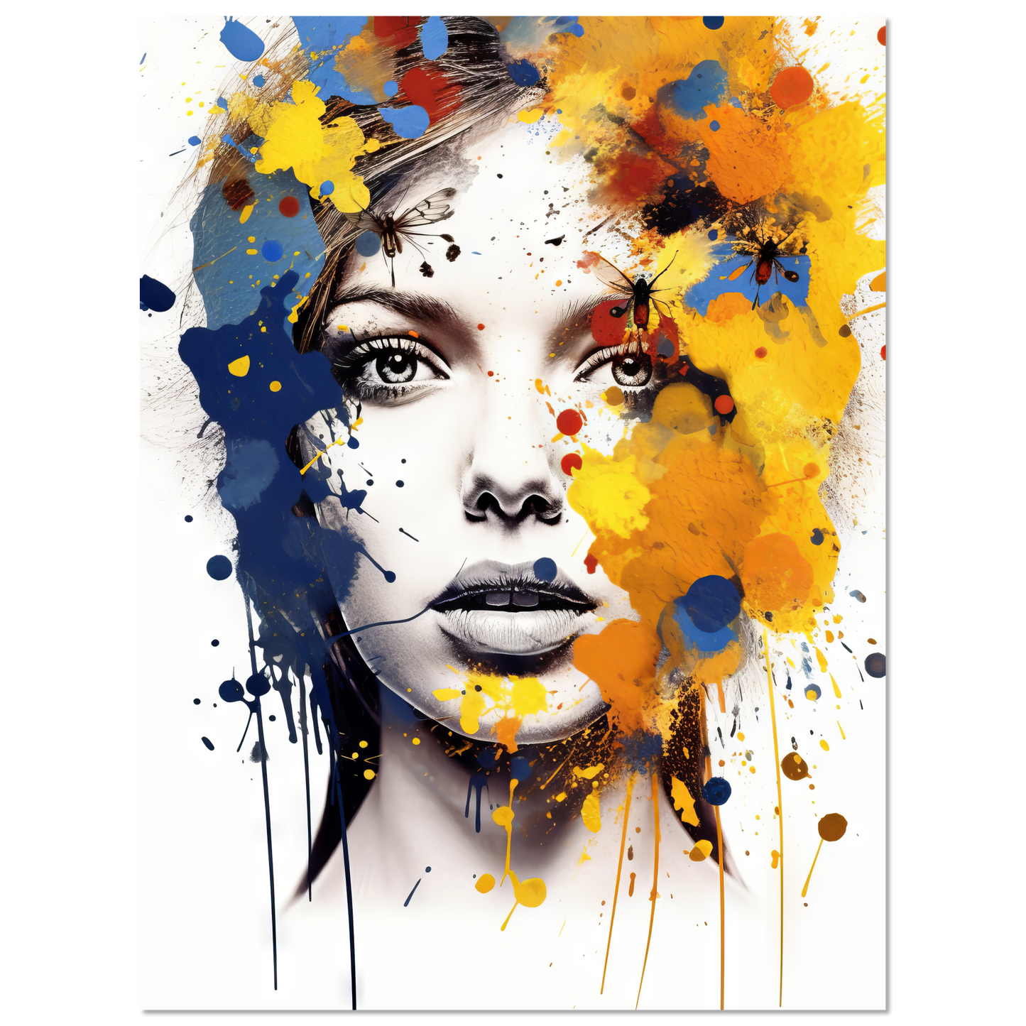 Woman butterflies pop art (POP31)