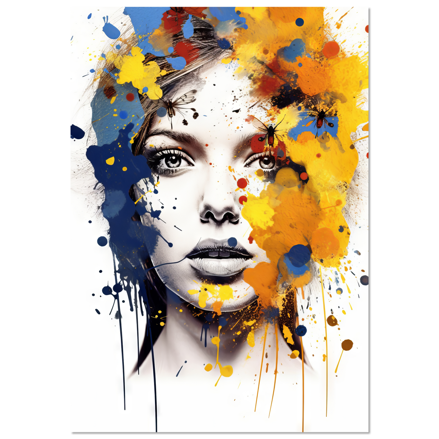 Woman butterflies pop art (POP31)