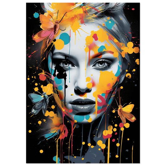 Frau Schmetterlinge Pop-Art (POP33)