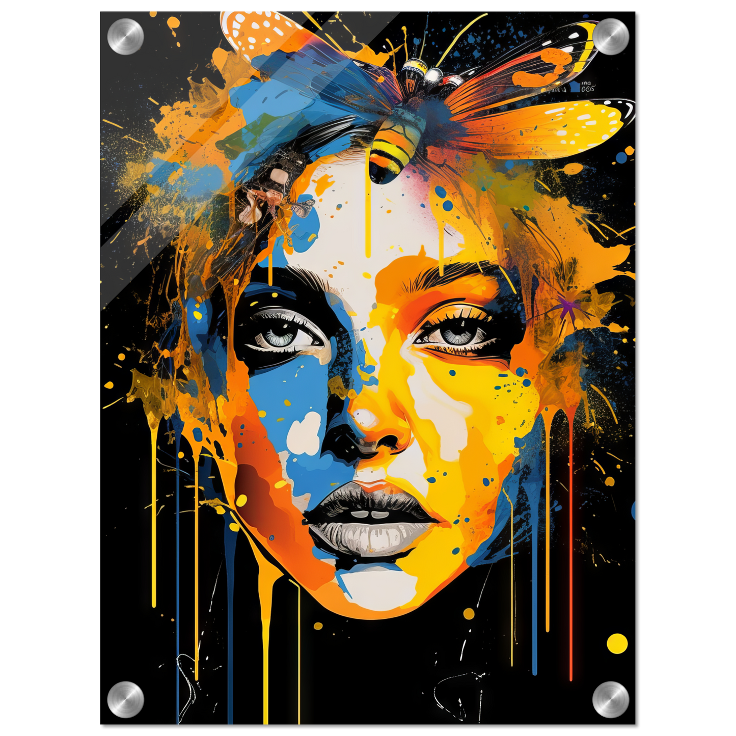 Woman butterflies pop art (POP34)