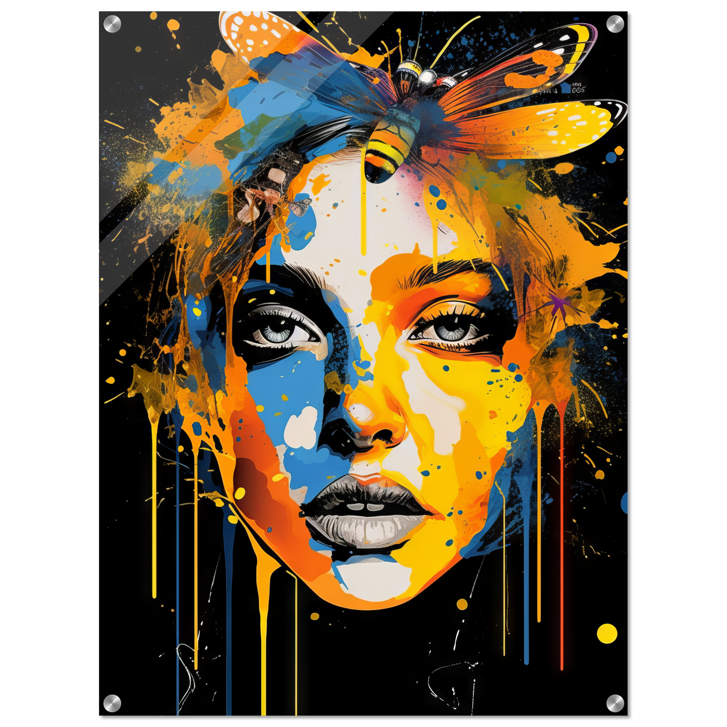 Woman butterflies pop art (POP34)