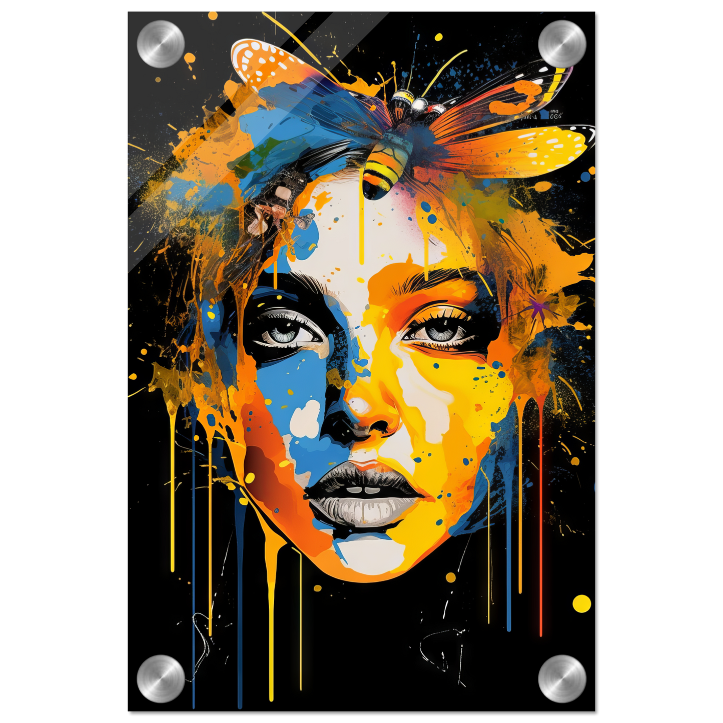 Woman butterflies pop art (POP34)