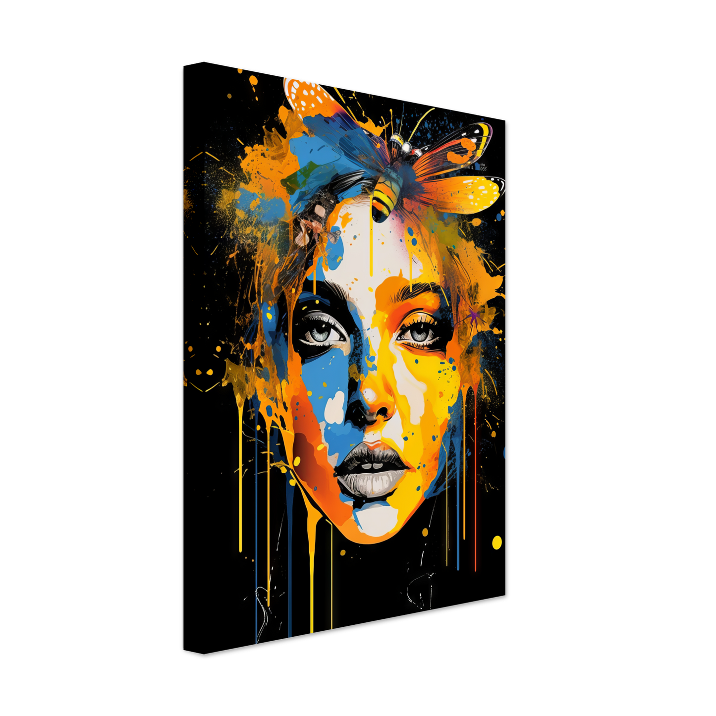 Woman butterflies pop art (POP34)