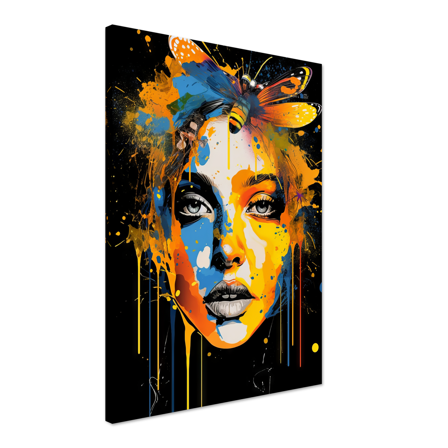 Woman butterflies pop art (POP34)
