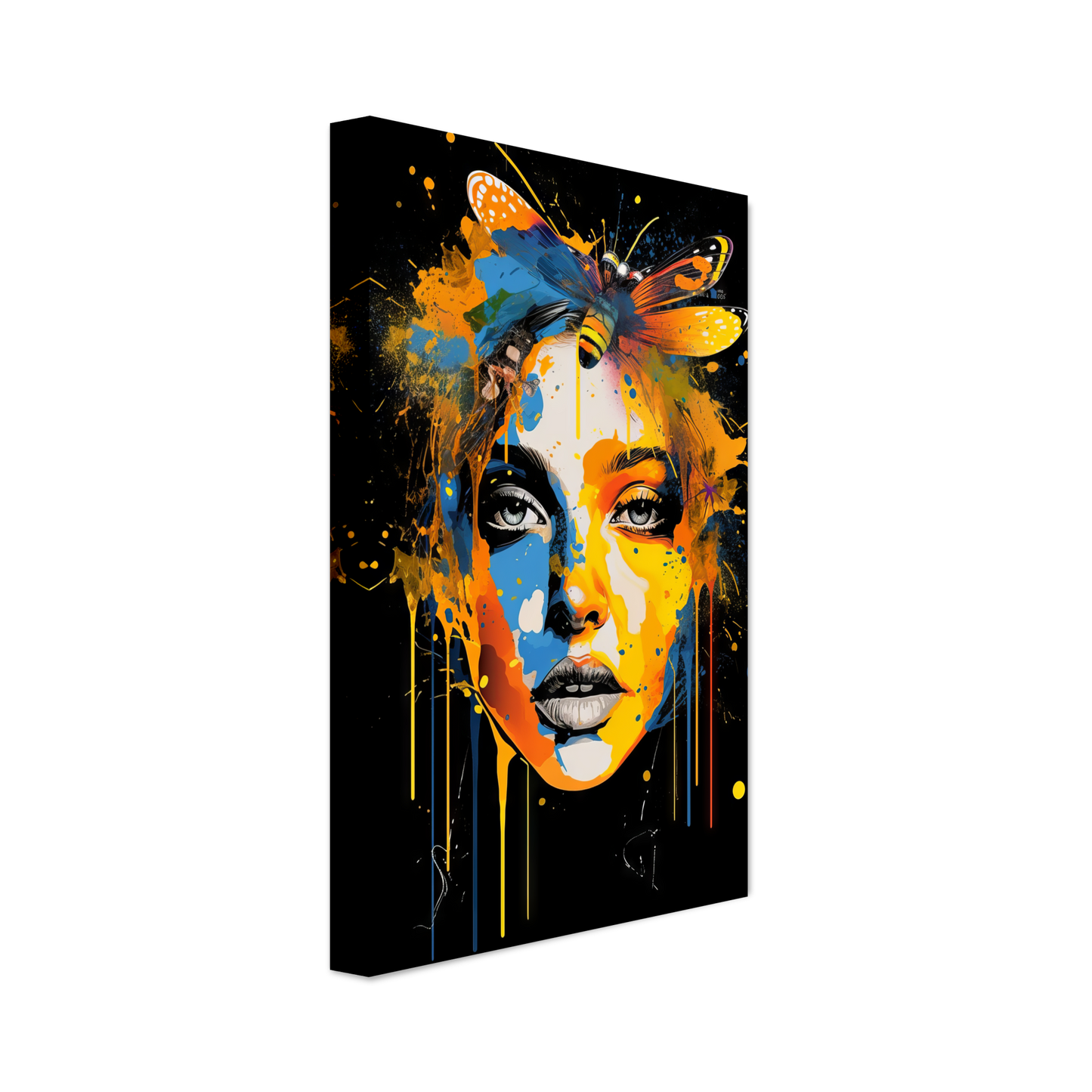Woman butterflies pop art (POP34)