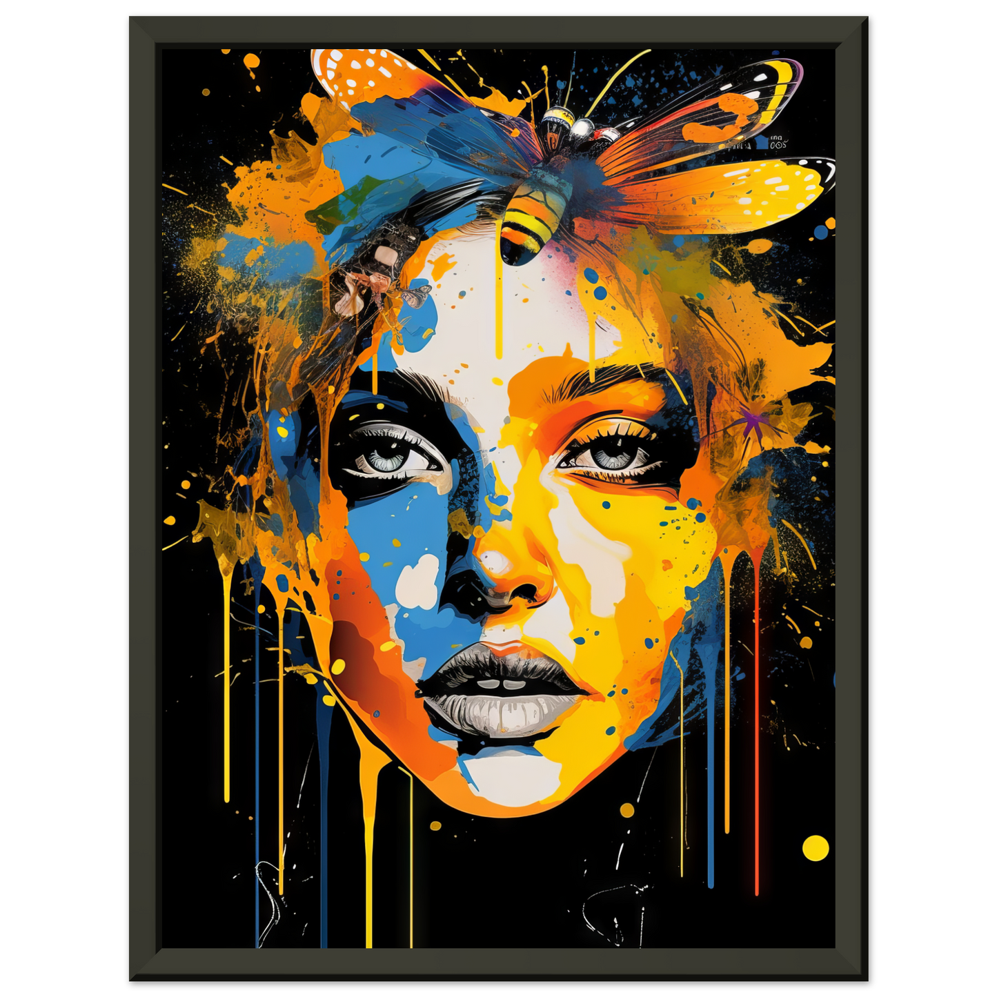 Woman butterflies pop art (POP34)