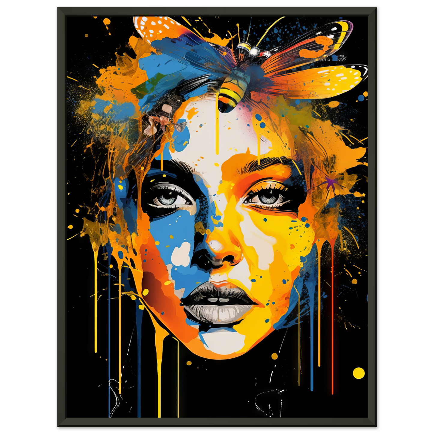 Woman butterflies pop art (POP34)