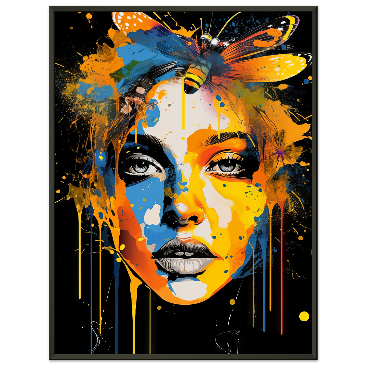 Woman butterflies pop art (POP34)