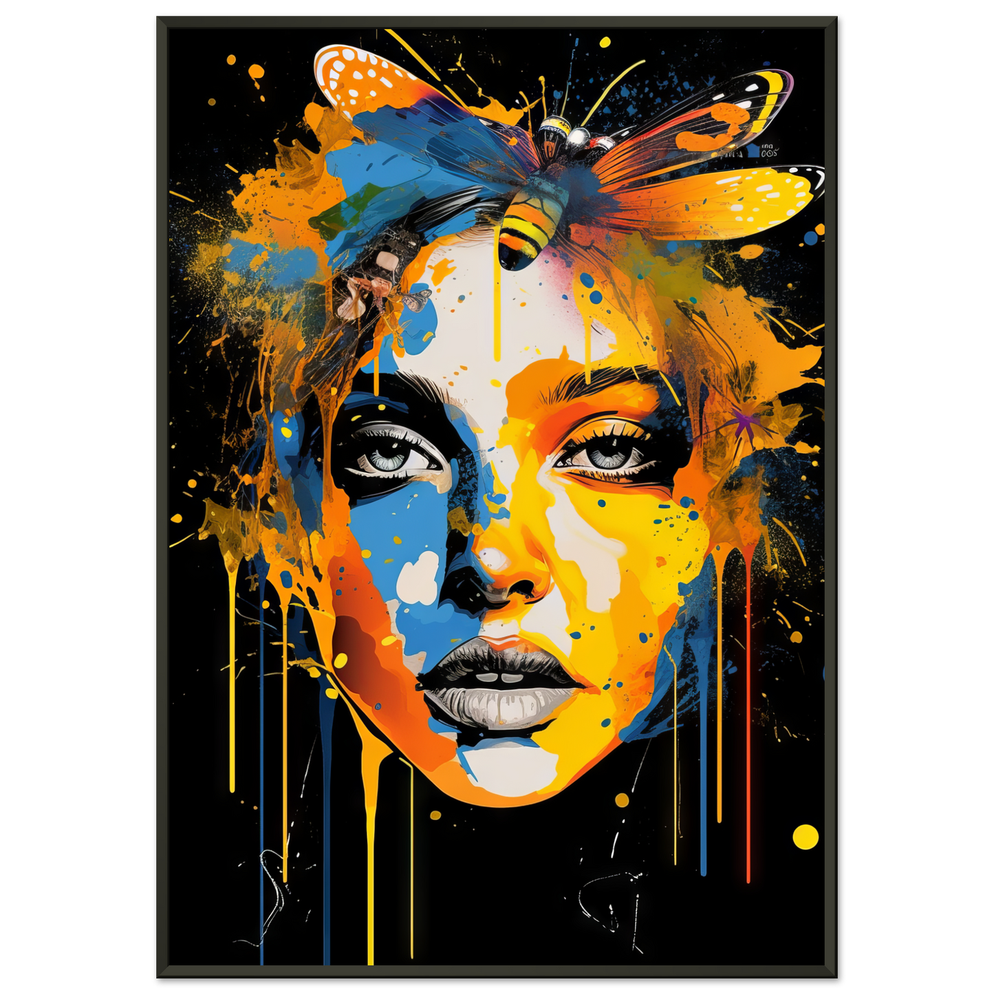Woman butterflies pop art (POP34)