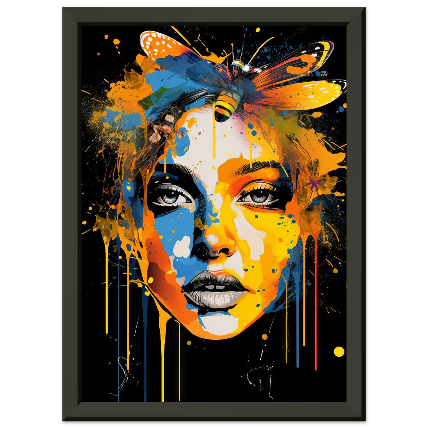 Woman butterflies pop art (POP34)