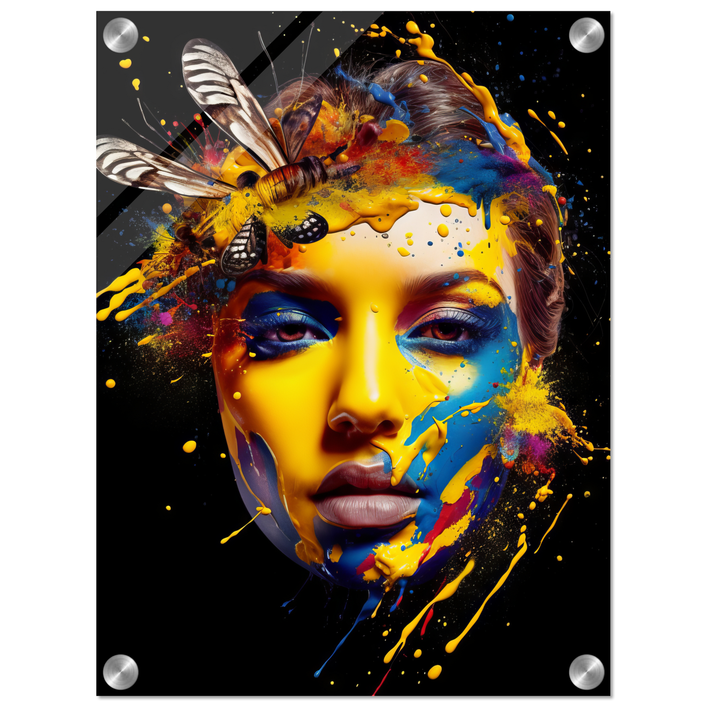 Woman butterflies pop art (POP35)
