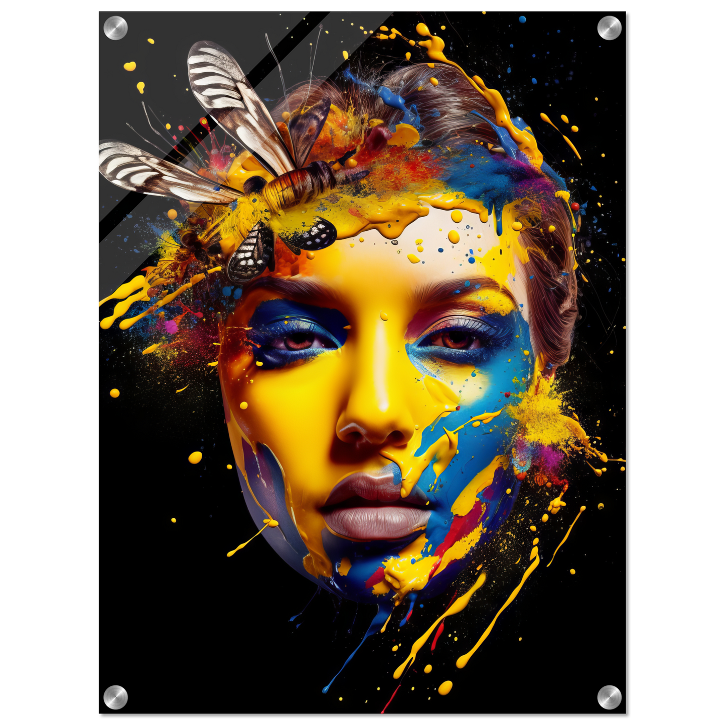 Woman butterflies pop art (POP35)