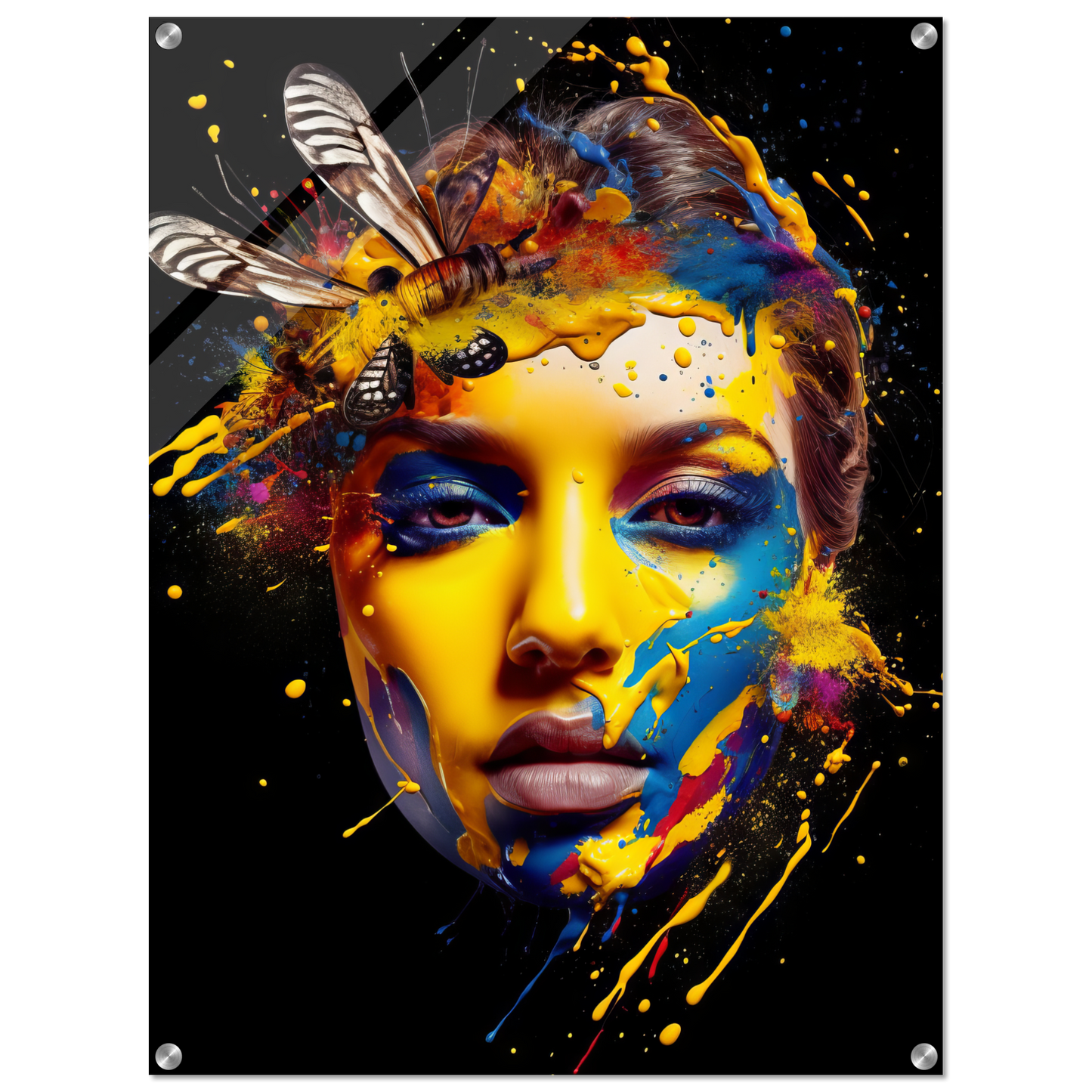 Woman butterflies pop art (POP35)
