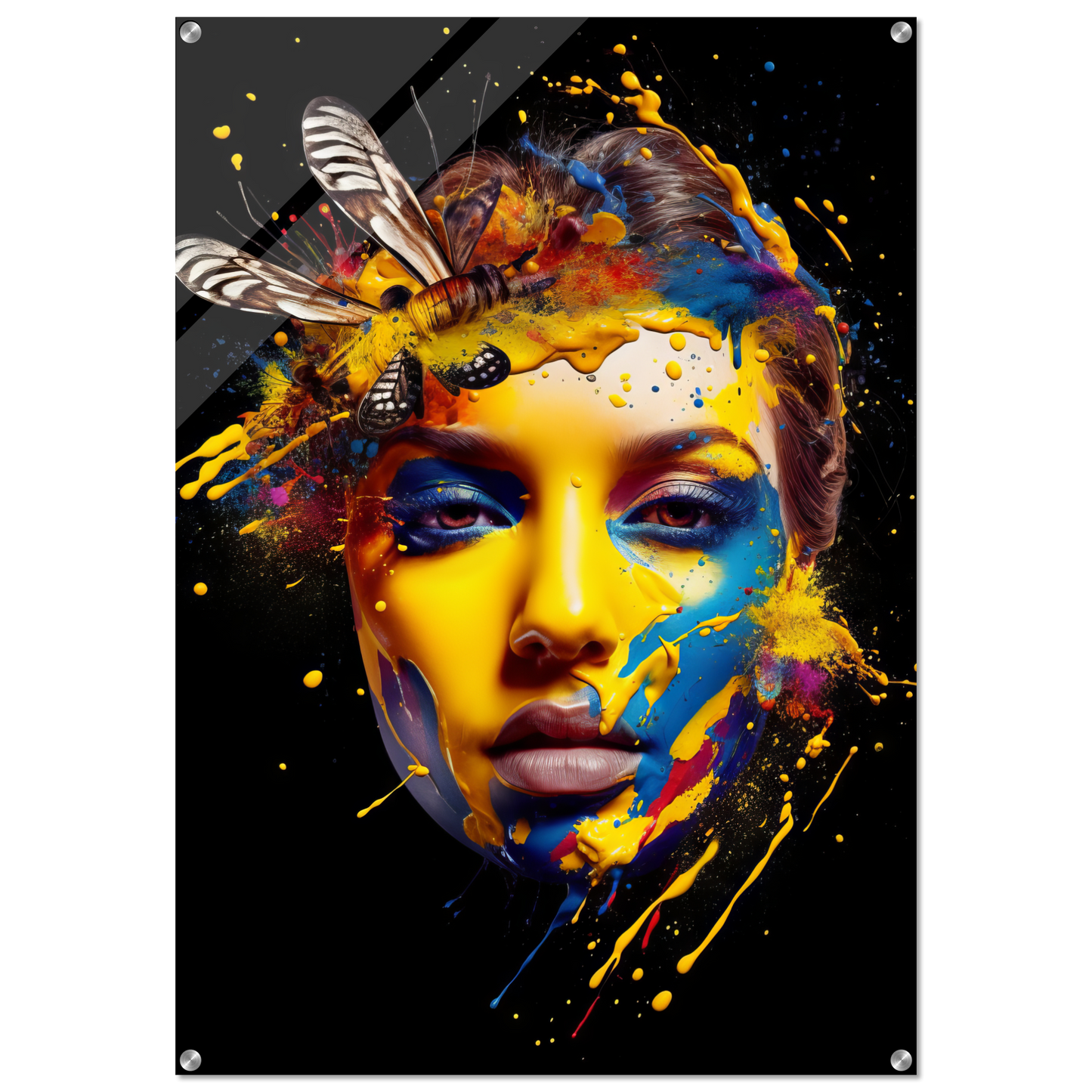 Woman butterflies pop art (POP35)