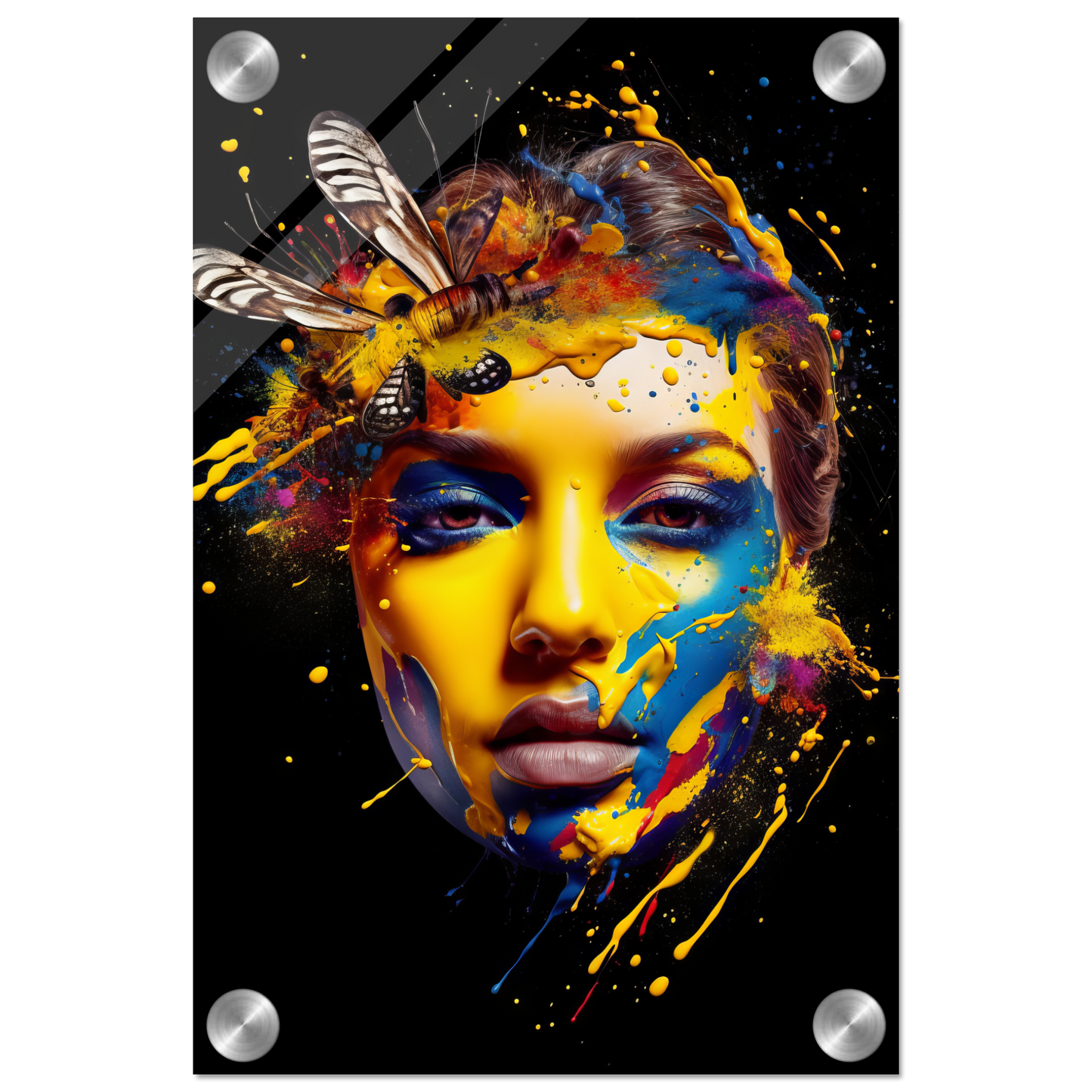 Woman butterflies pop art (POP35)