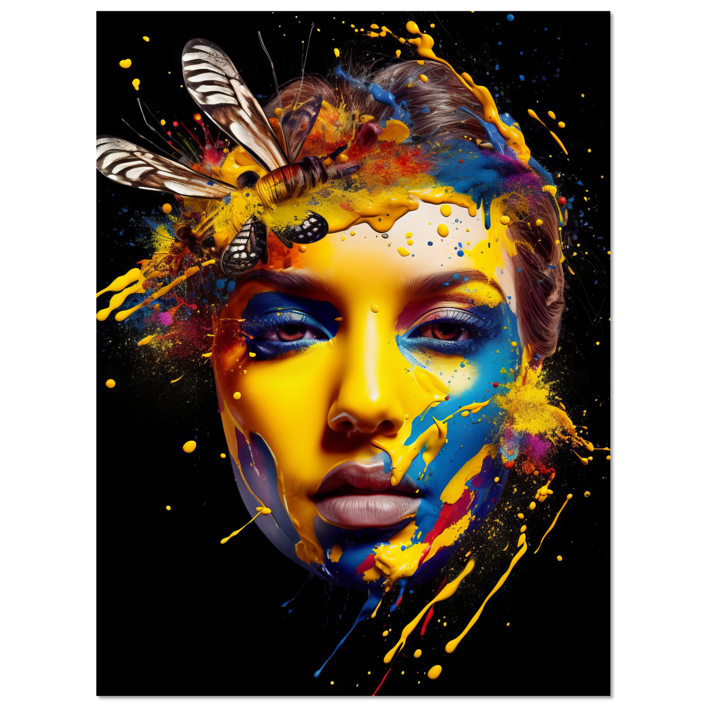 Woman butterflies pop art (POP35)