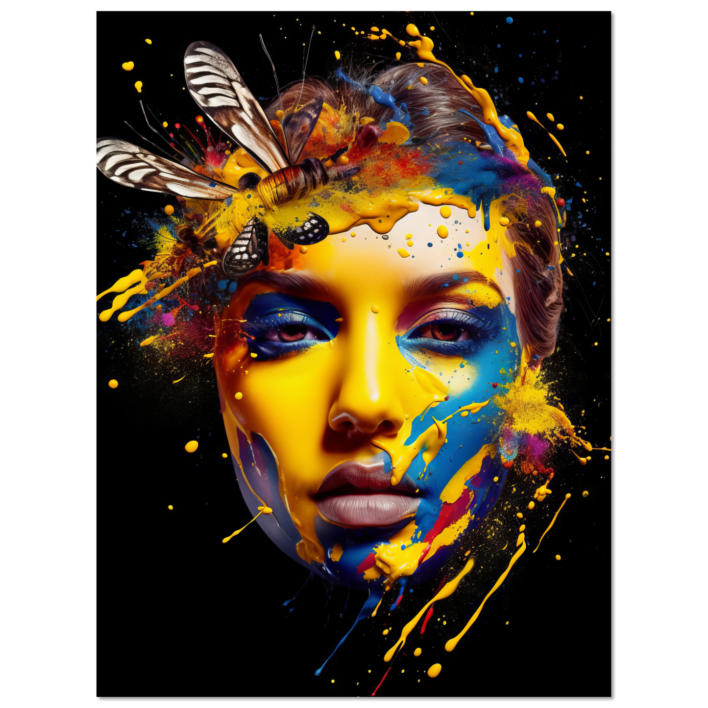 Woman butterflies pop art (POP35)