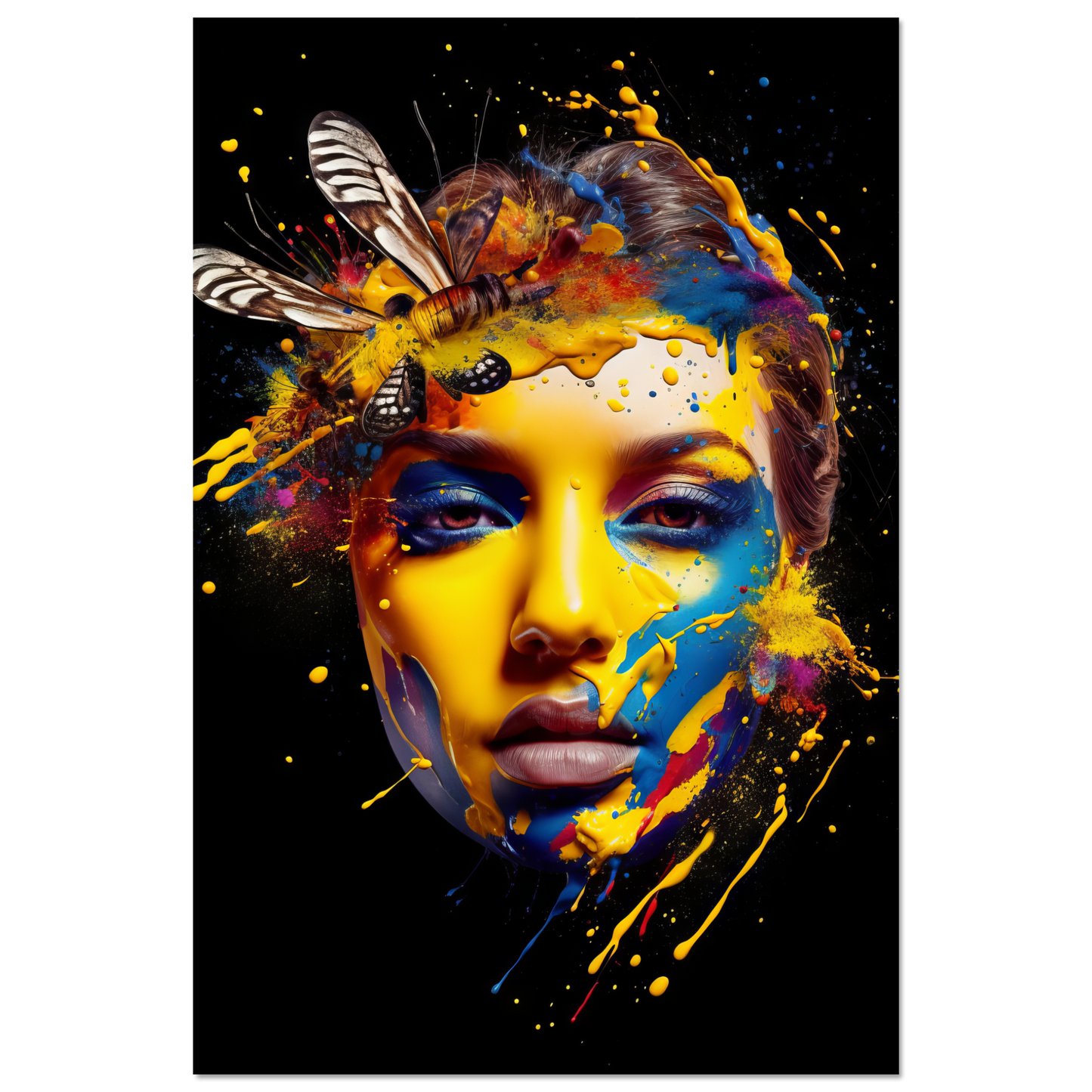 Woman butterflies pop art (POP35)