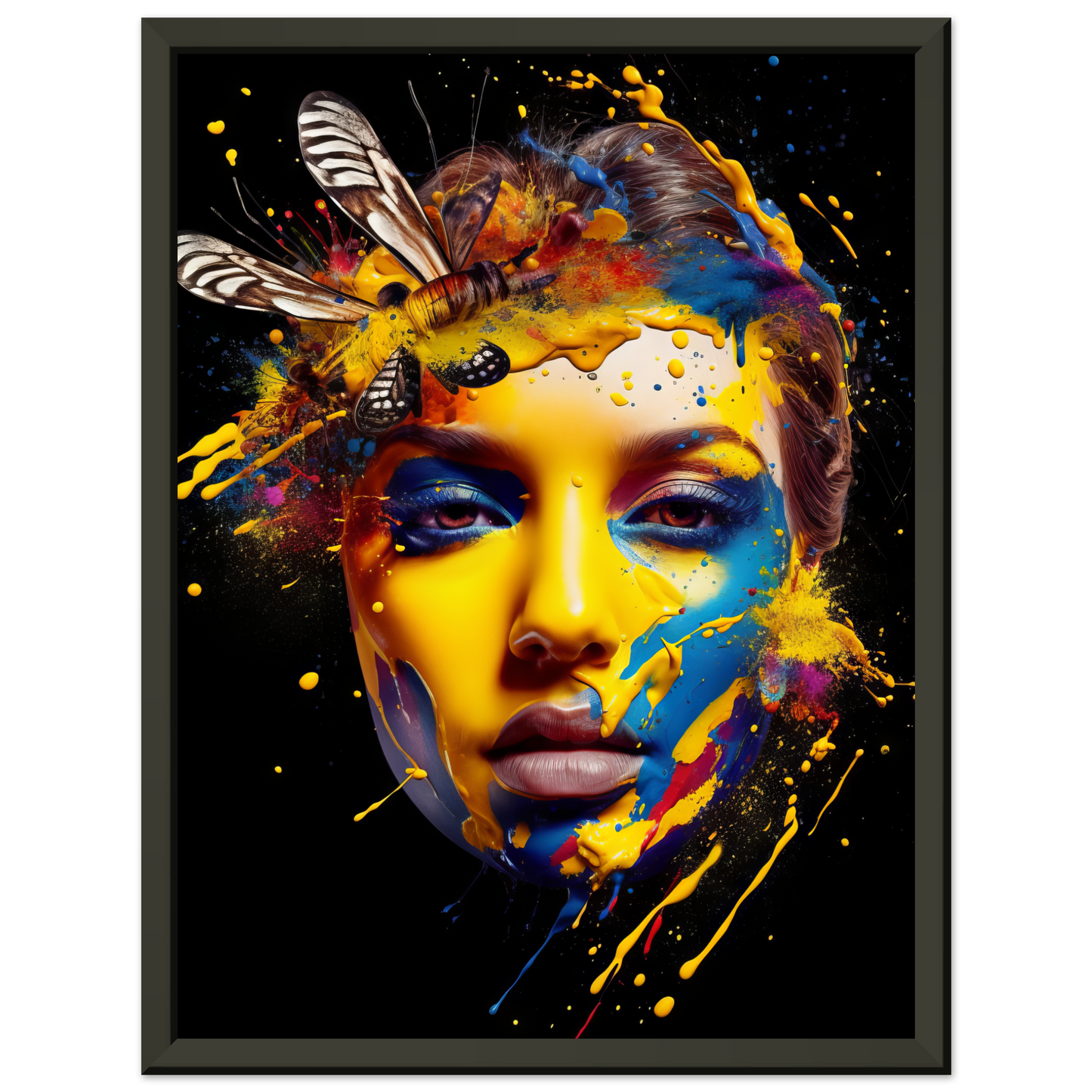 Woman butterflies pop art (POP35)