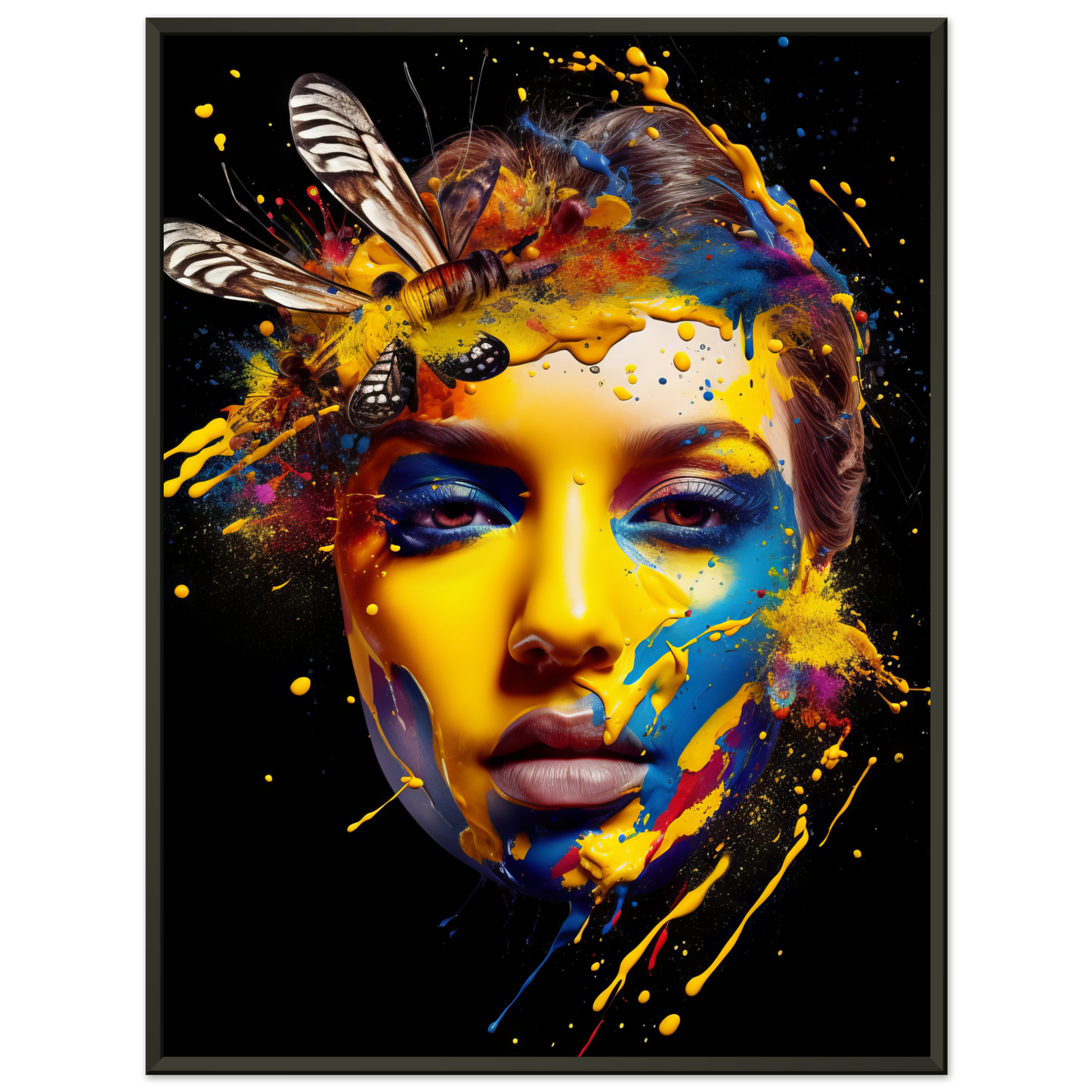 Woman butterflies pop art (POP35)