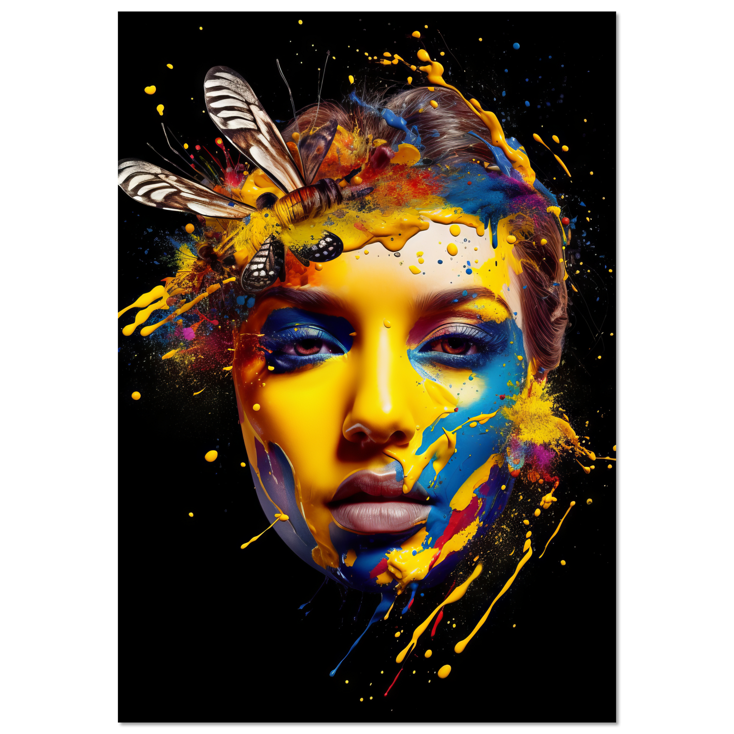 Woman butterflies pop art (POP35)