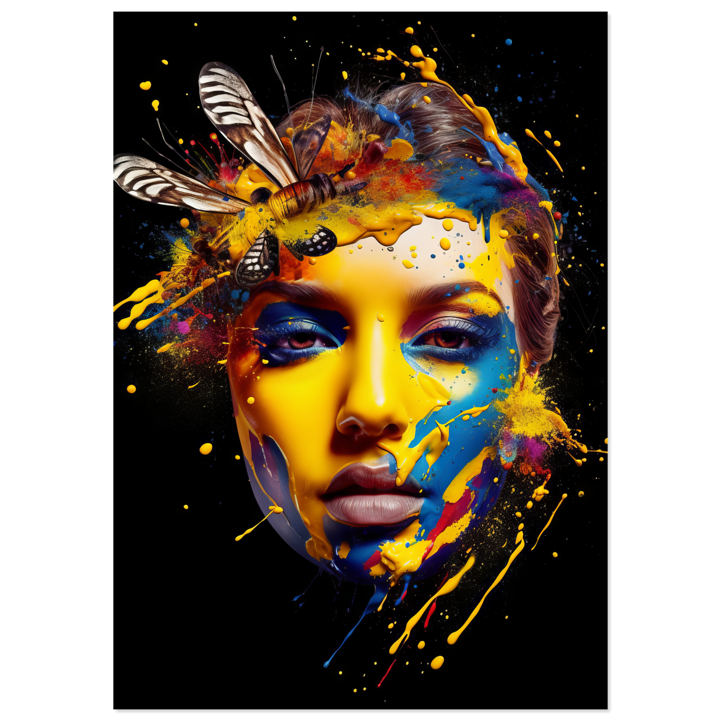 Woman butterflies pop art (POP35)