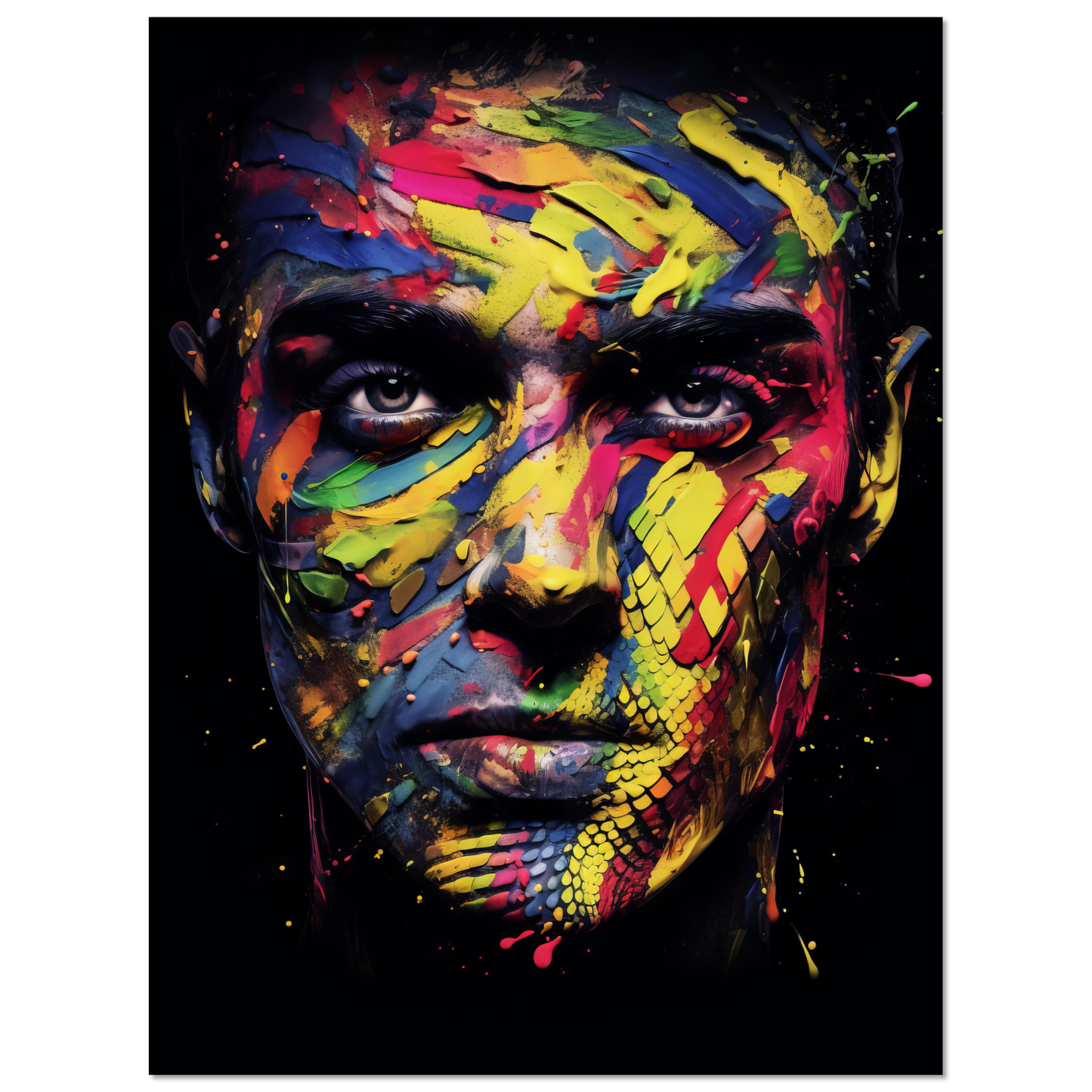 Mann Schuppen Schlange Pop-Art (POP36)