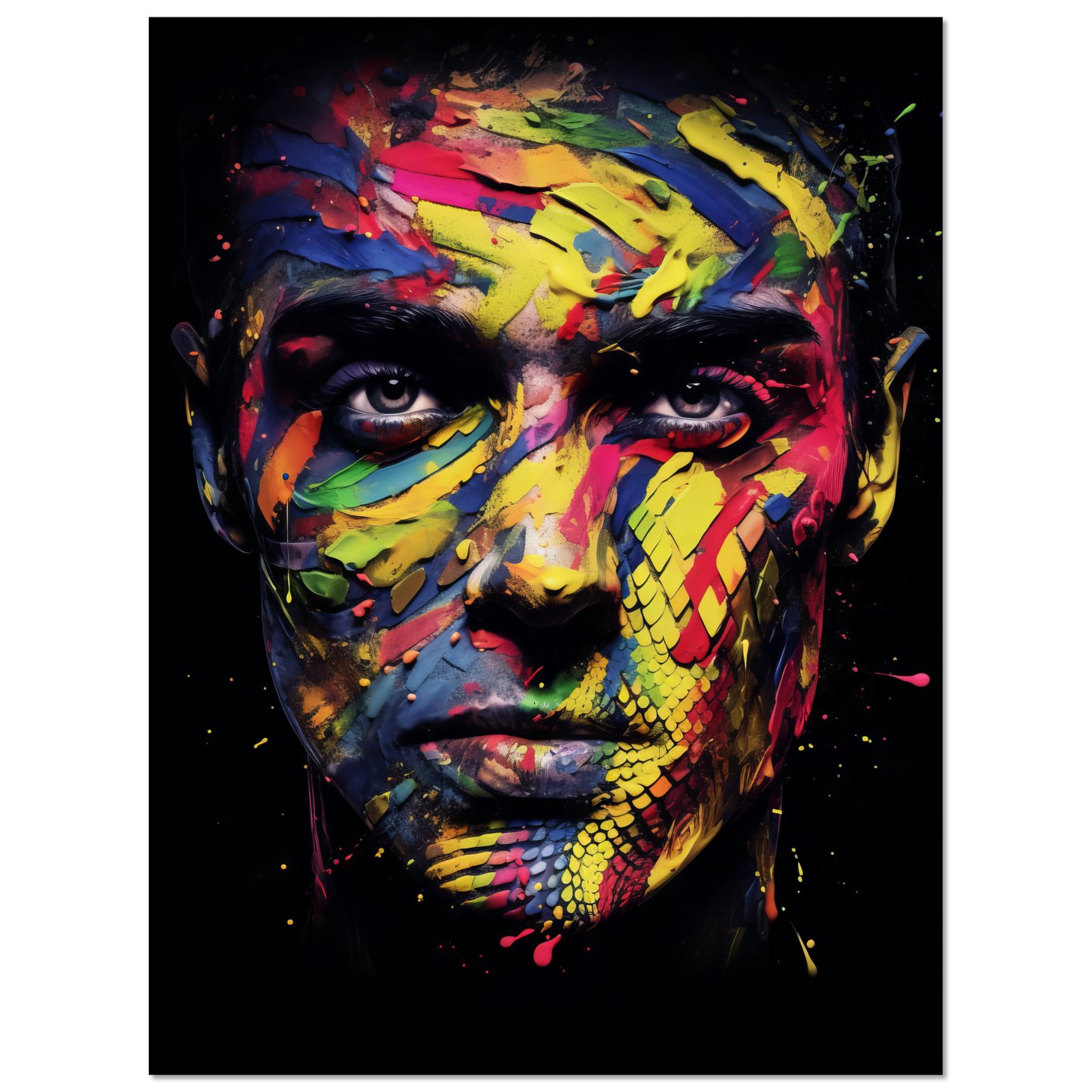 Mann Schuppen Schlange Pop-Art (POP36)