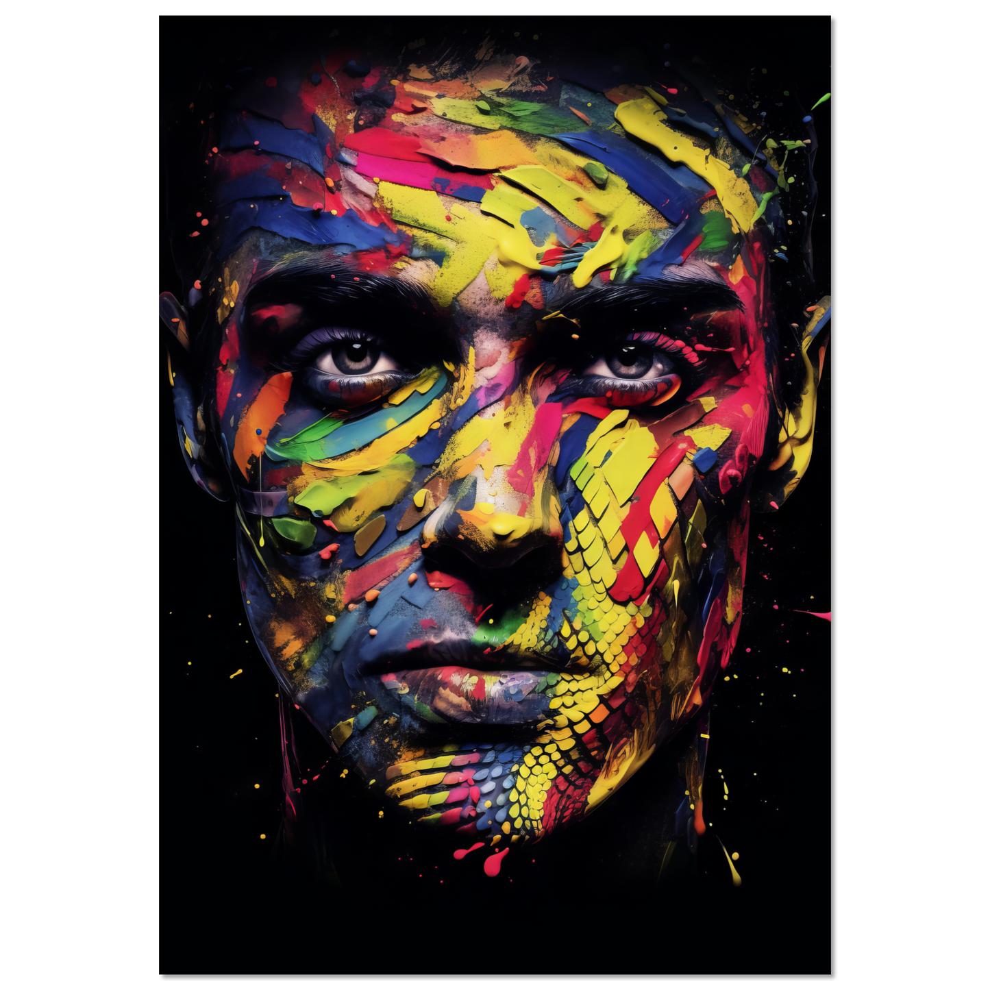 Mann Schuppen Schlange Pop-Art (POP36)