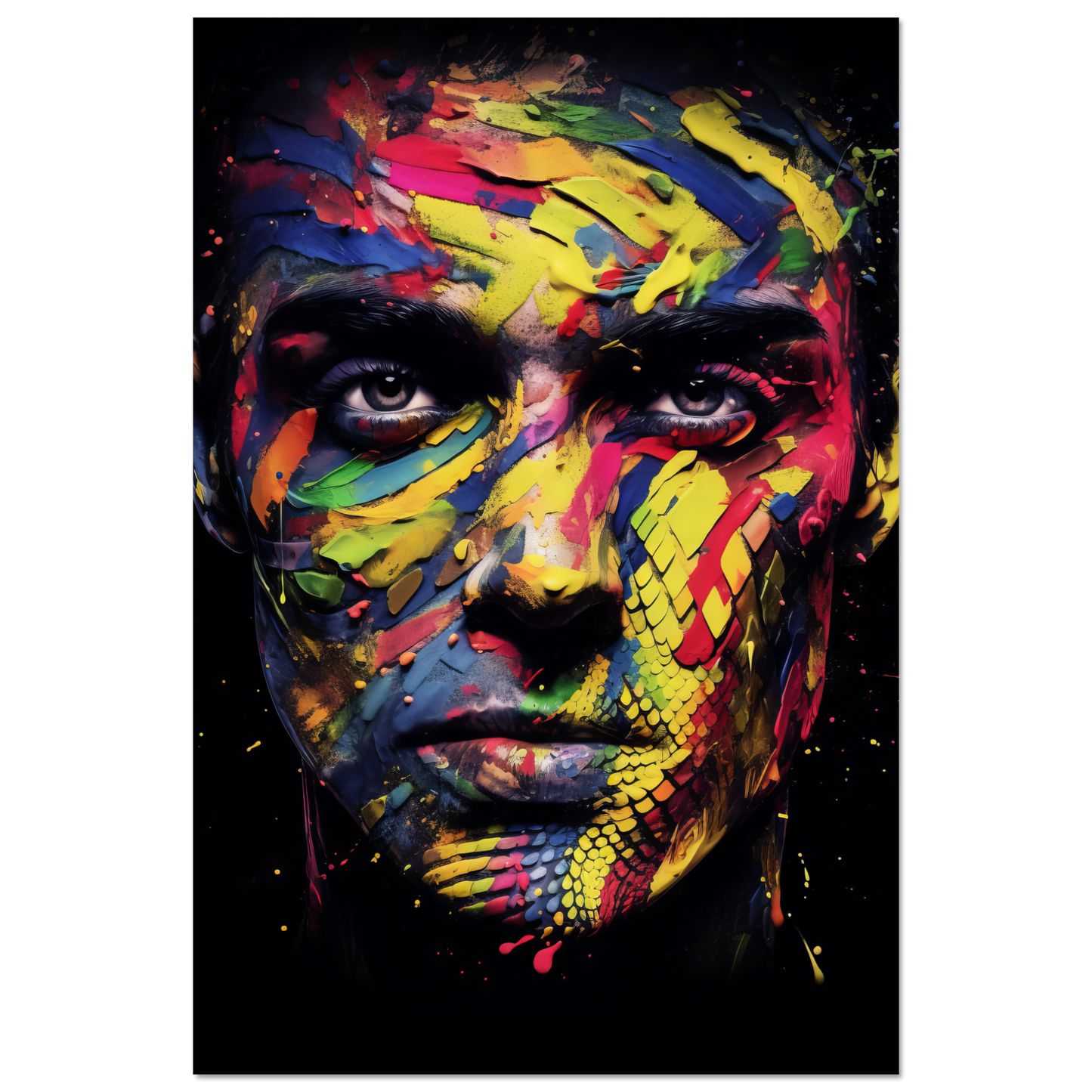 Mann Schuppen Schlange Pop-Art (POP36)
