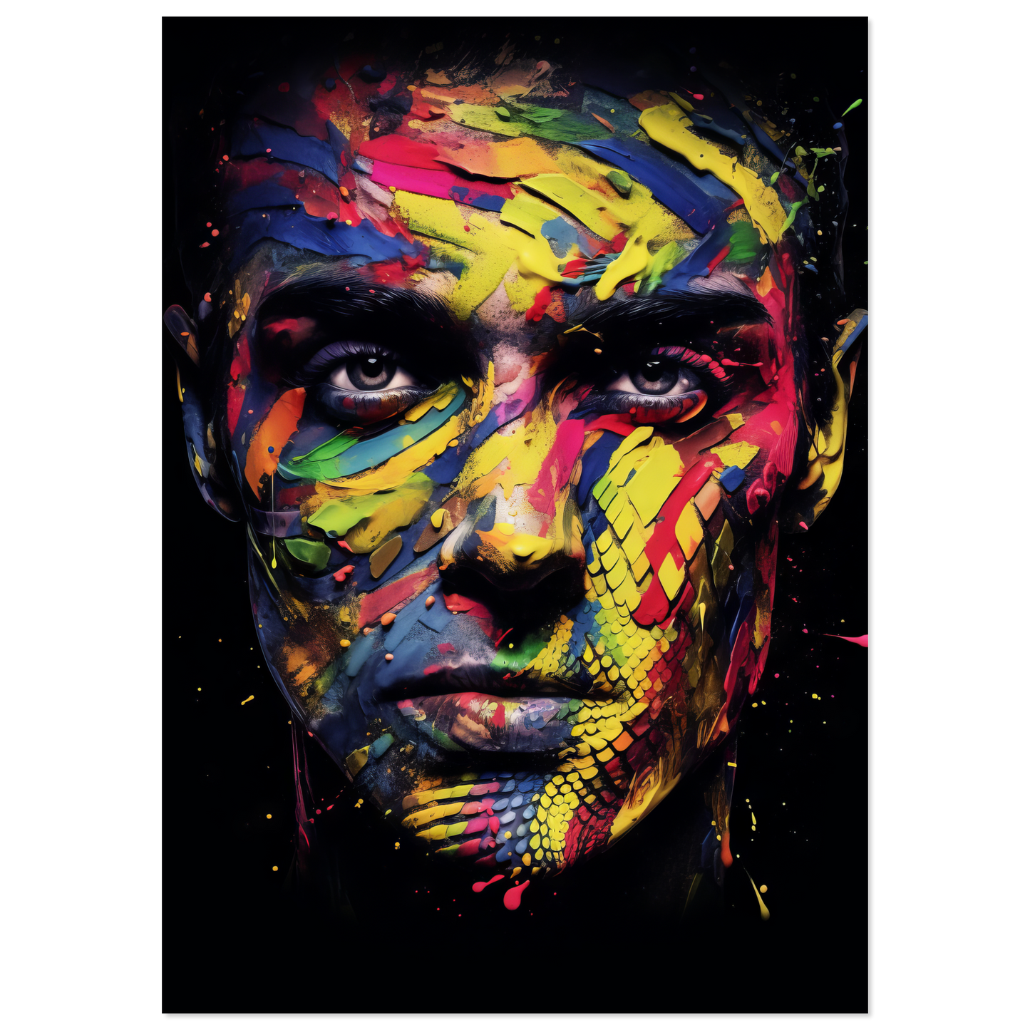 Mann Schuppen Schlange Pop-Art (POP36)