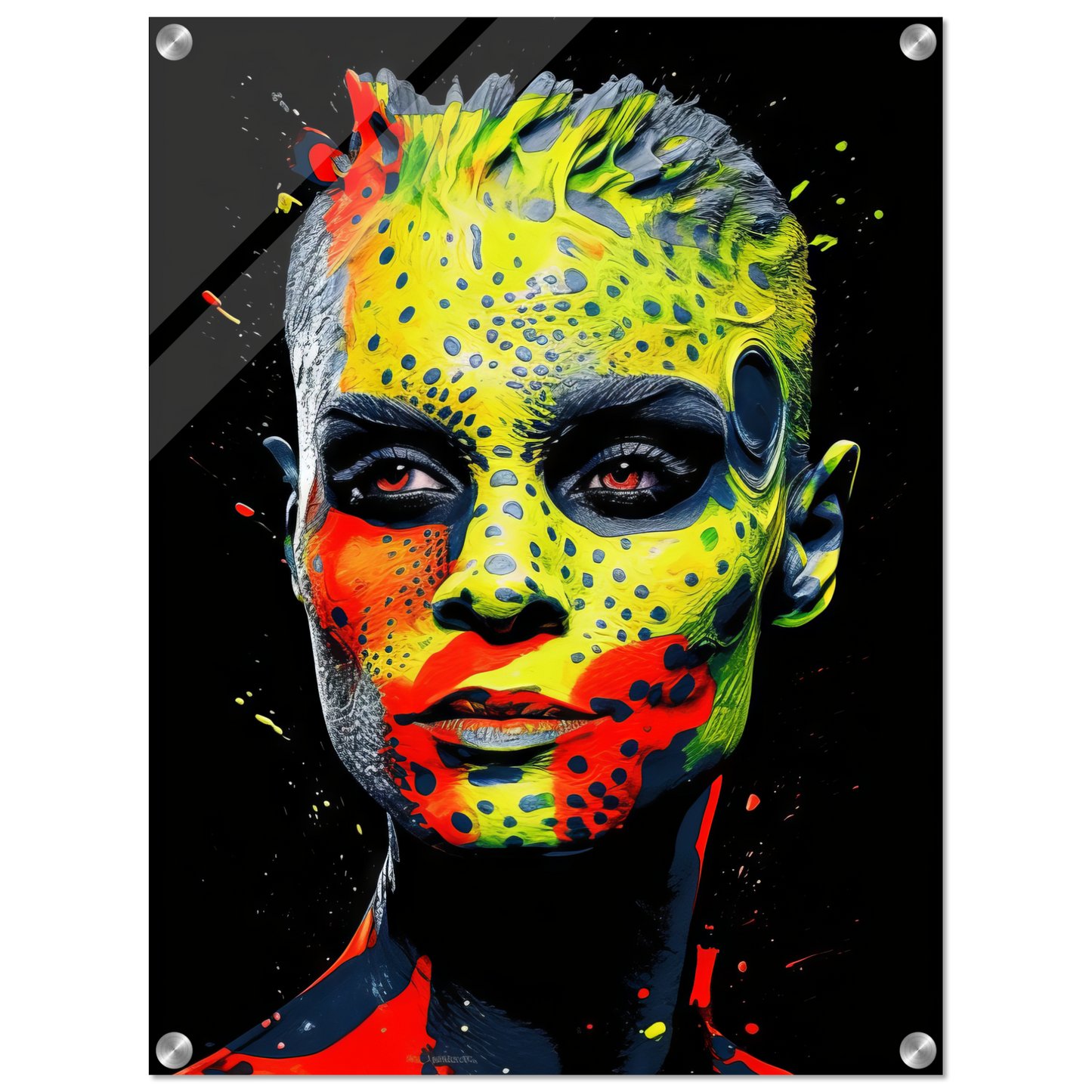Woman shed snake pop art (POP37)