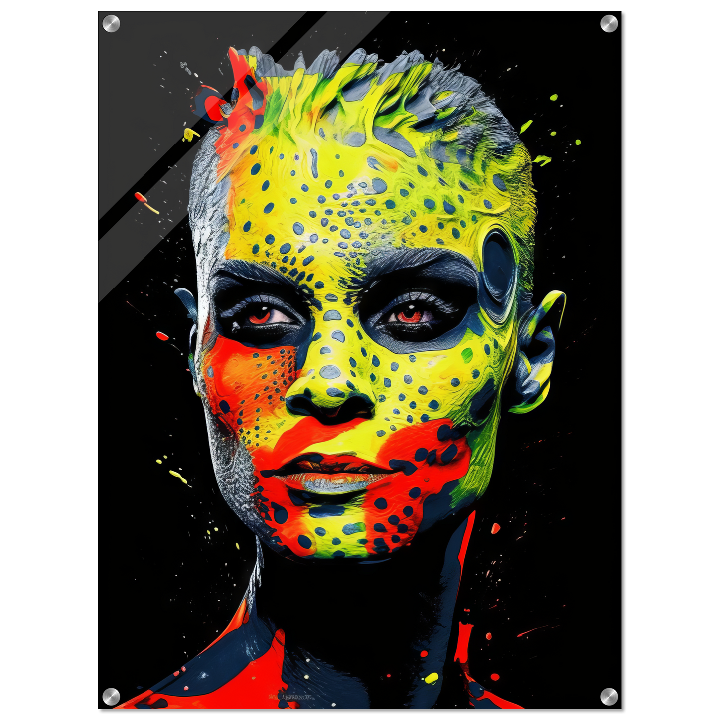 Woman shed snake pop art (POP37)