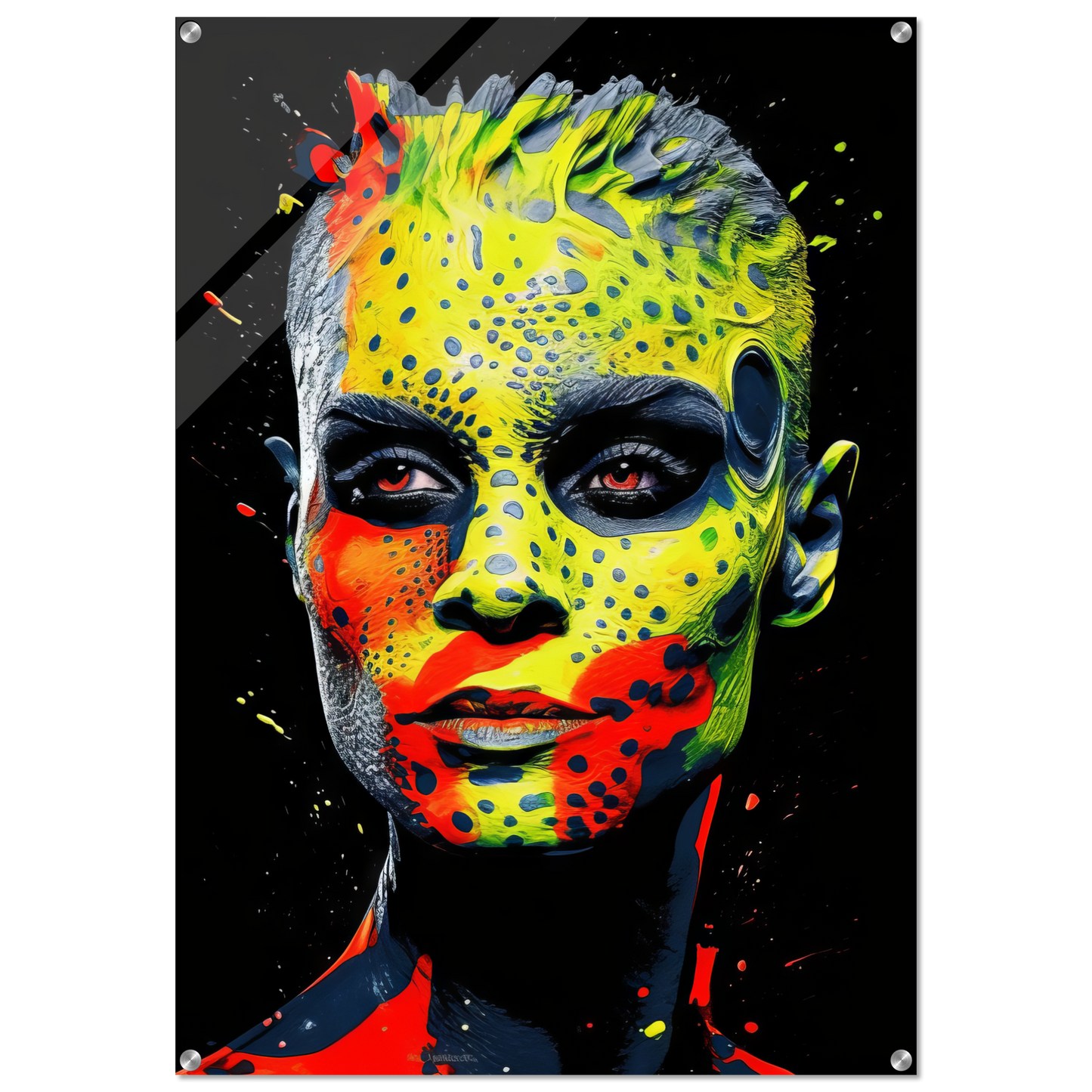 Woman shed snake pop art (POP37)