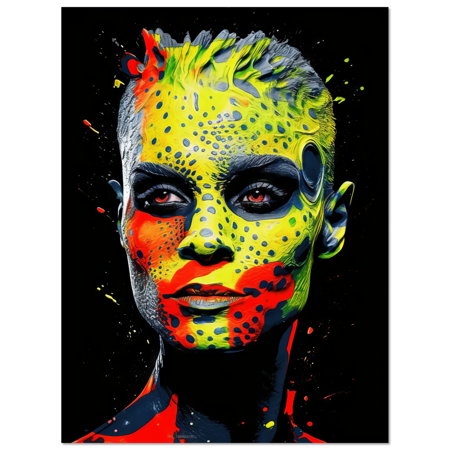 Woman shed snake pop art (POP37)