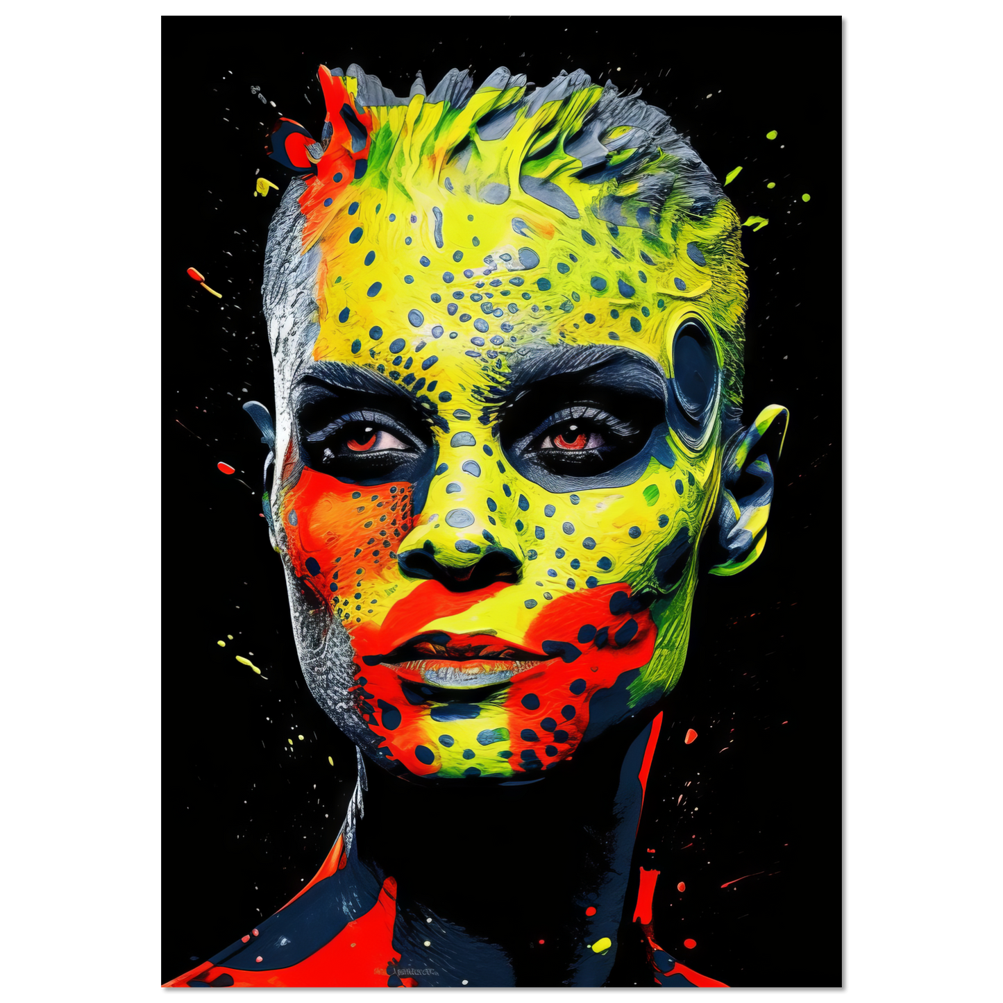Woman shed snake pop art (POP37)