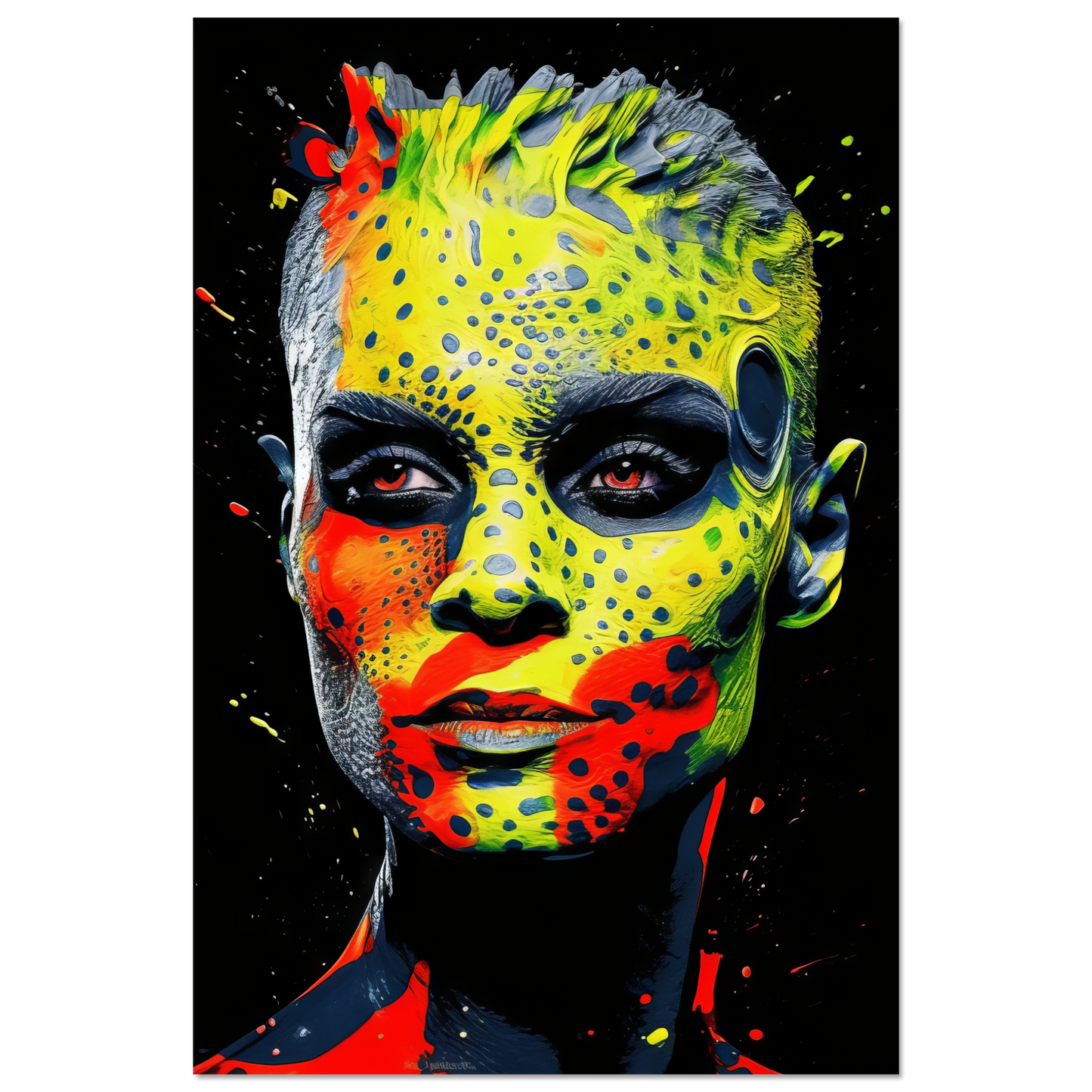 Frau Schuppen Schlange Pop-Art (POP37)