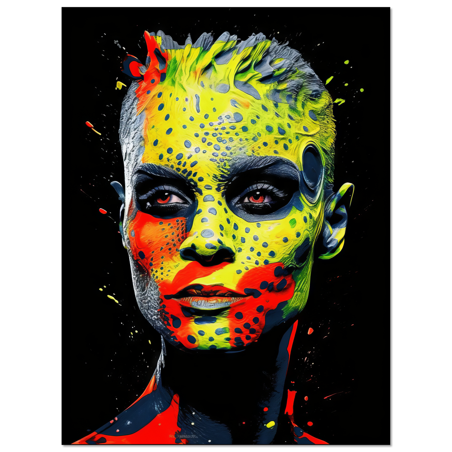 Woman shed snake pop art (POP37)