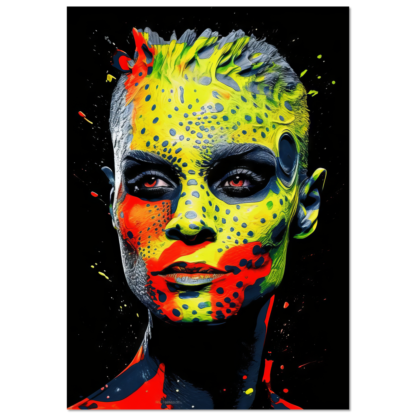 Woman shed snake pop art (POP37)