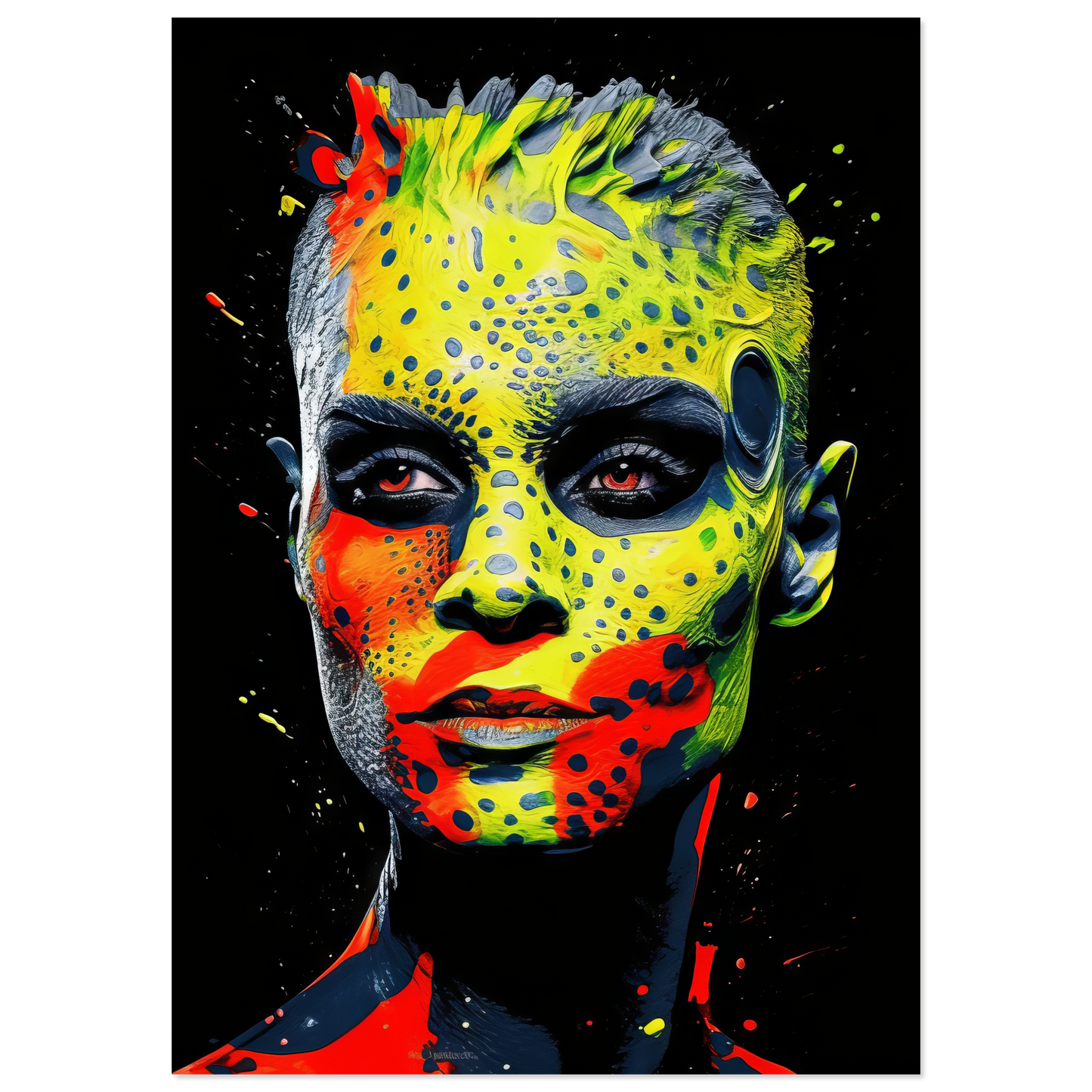 Woman shed snake pop art (POP37)