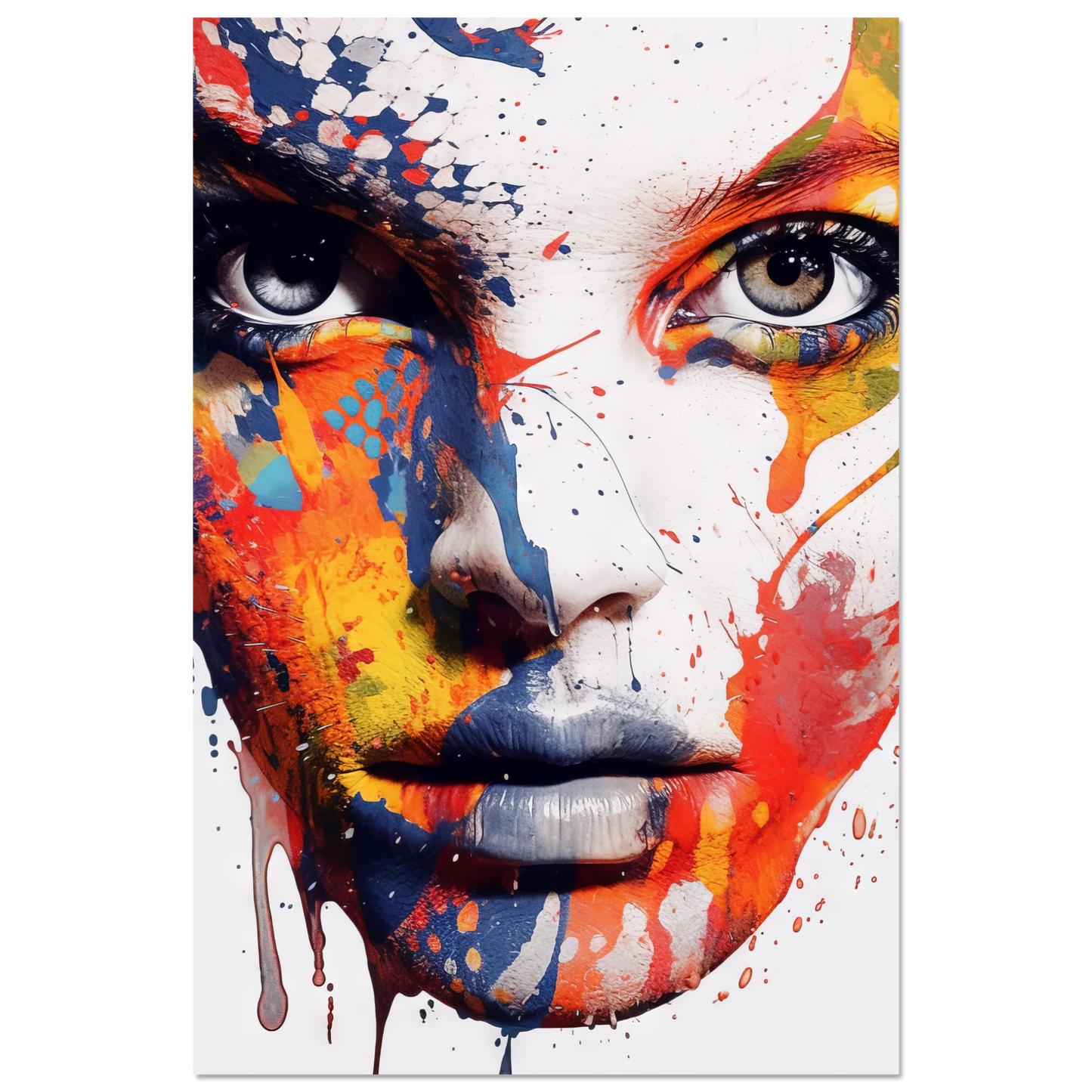 Woman shed snake pop art (POP38)