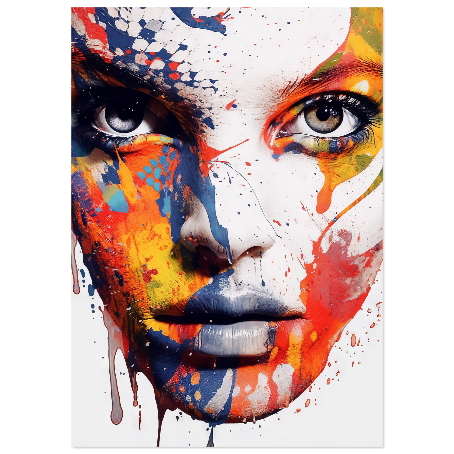 Woman shed snake pop art (POP38)