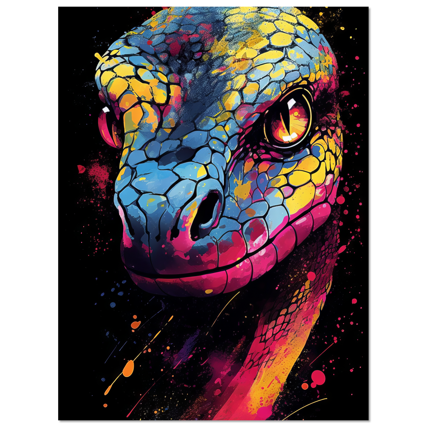 Schlange (Pop-Art) (SNAKE04)