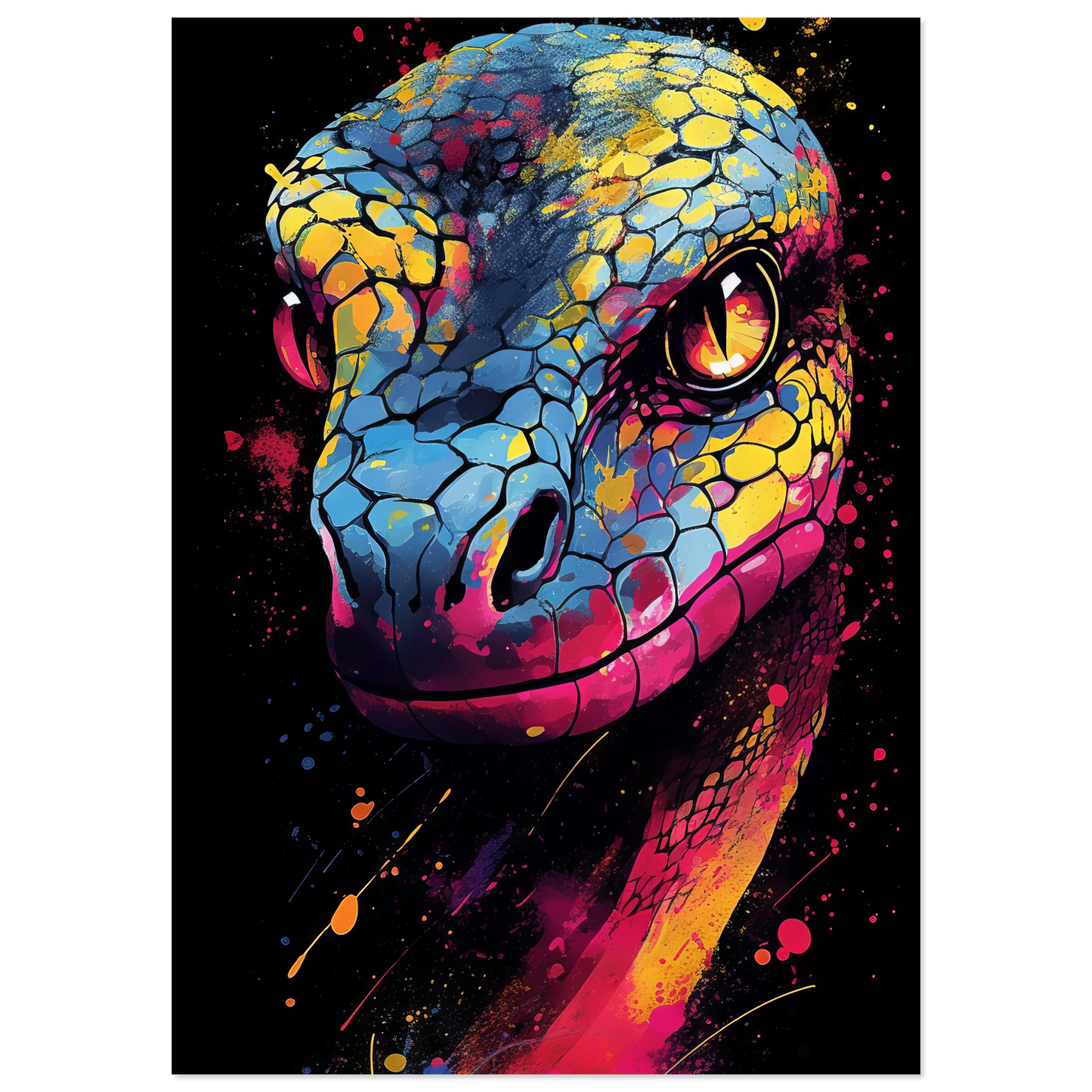 Schlange (Pop-Art) (SNAKE04)