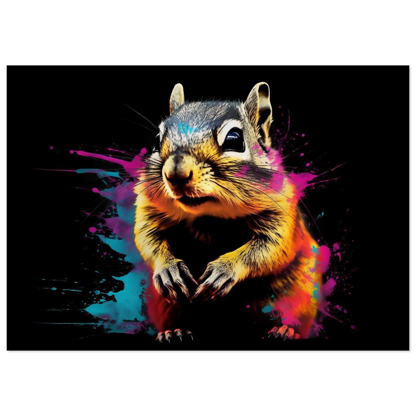 Chipmunk pop art (SQUIRREL13)
