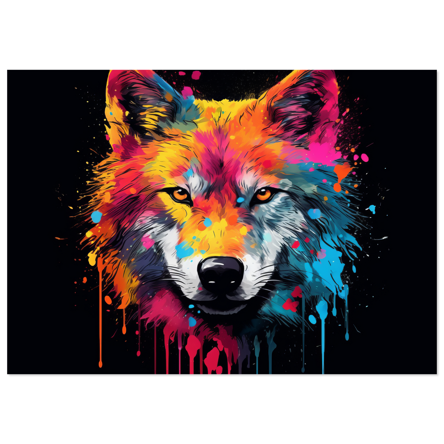 Wolf Wölfe Pop-Art (WILD33)