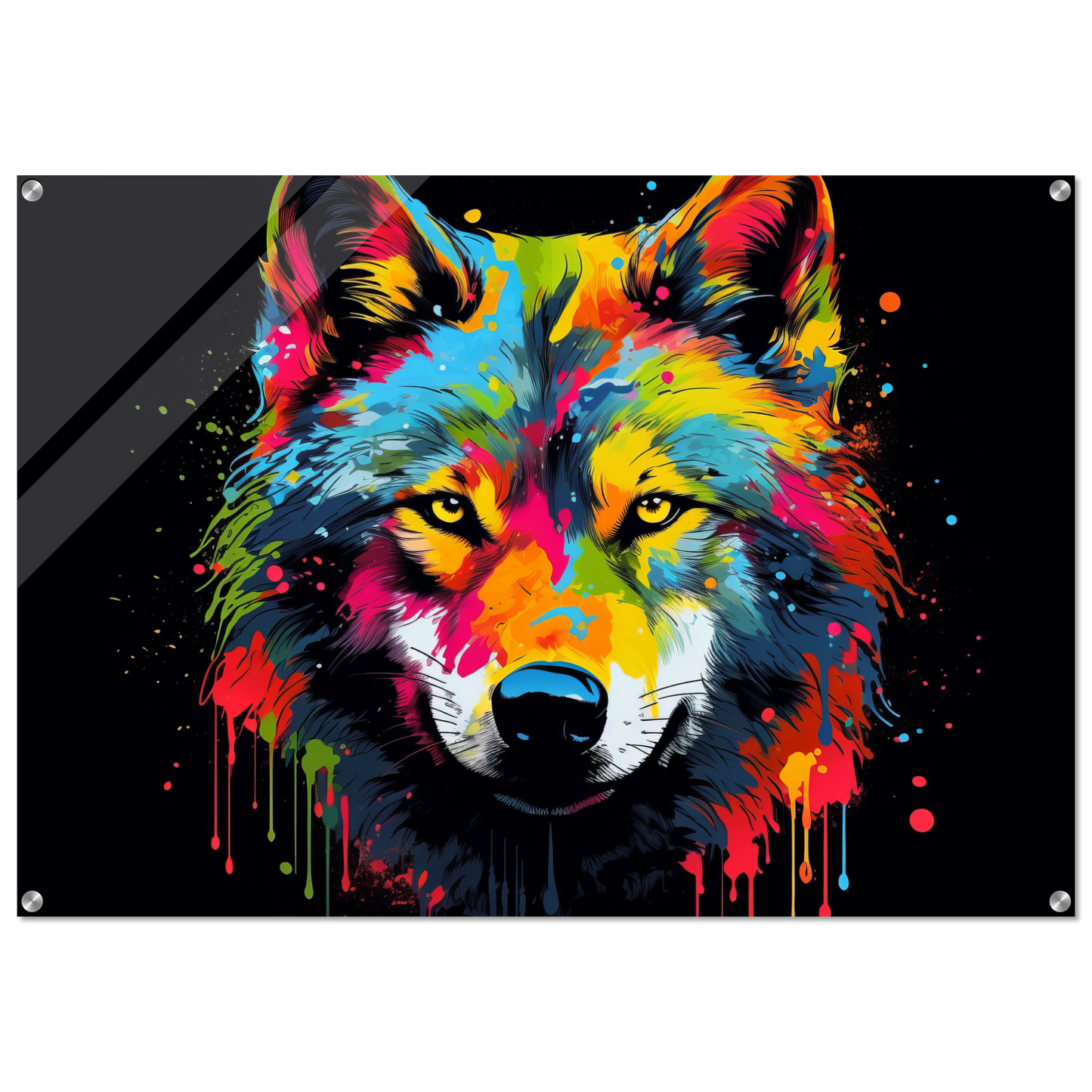 Wolf Wölfe Pop-Art (WILD34)