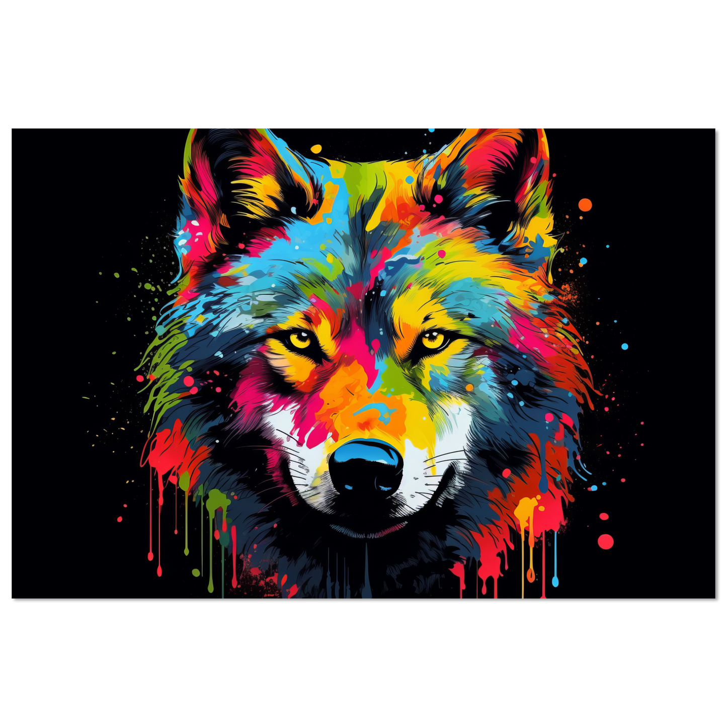 Wolf Wölfe Pop-Art (WILD34)